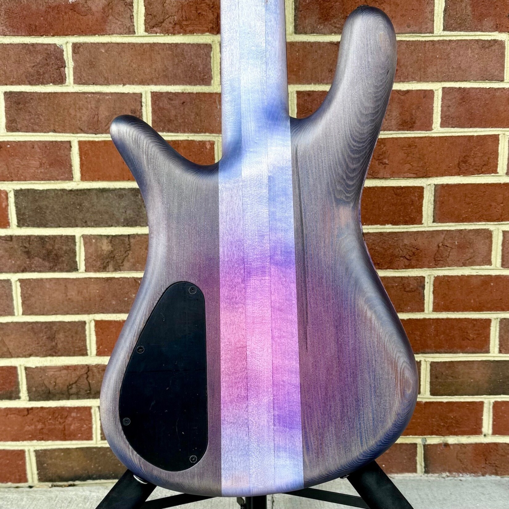 Spector Spector USA NS-5XL, Jazzberry, Maple Burl Top, Reclaimed Redwood Body, Ebony Fretboard, Mother of Pearl Inlays, EMG 40DCX Pickups, Spector HAZ 9-volt, TSA Case