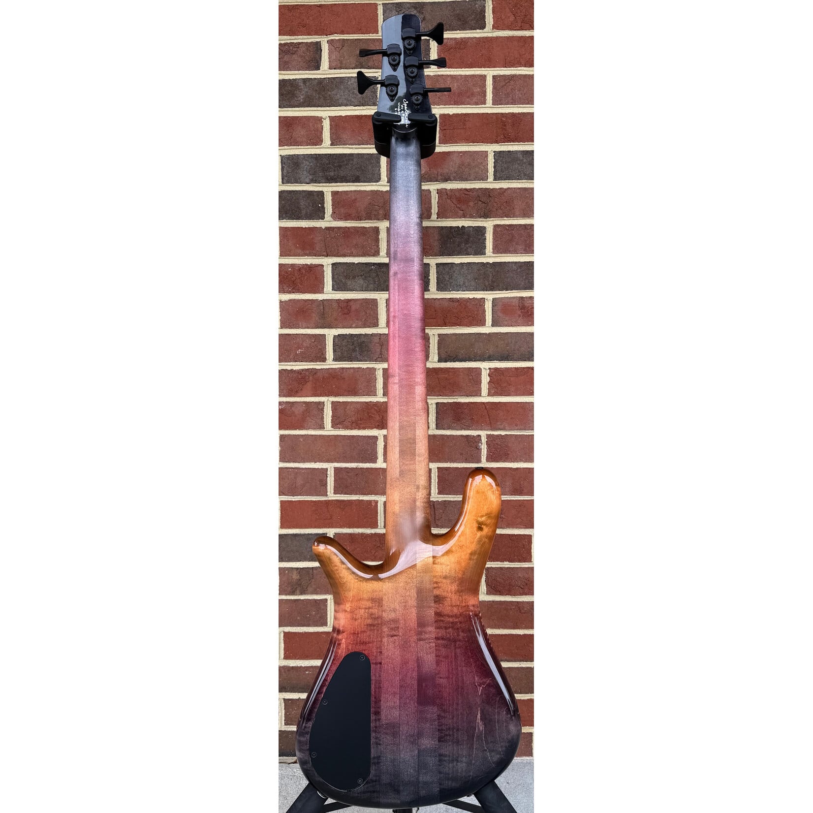 Spector Spector USA NS-5XL, Autumn Sunset, Flame Maple Top, Maple Body, 3pc Maple Neck, Ebony Fretboard, Abalone Crown Inlays, EMG P5X/J5X Pickups, Spector HAZ 18v Preamp, TSA Case