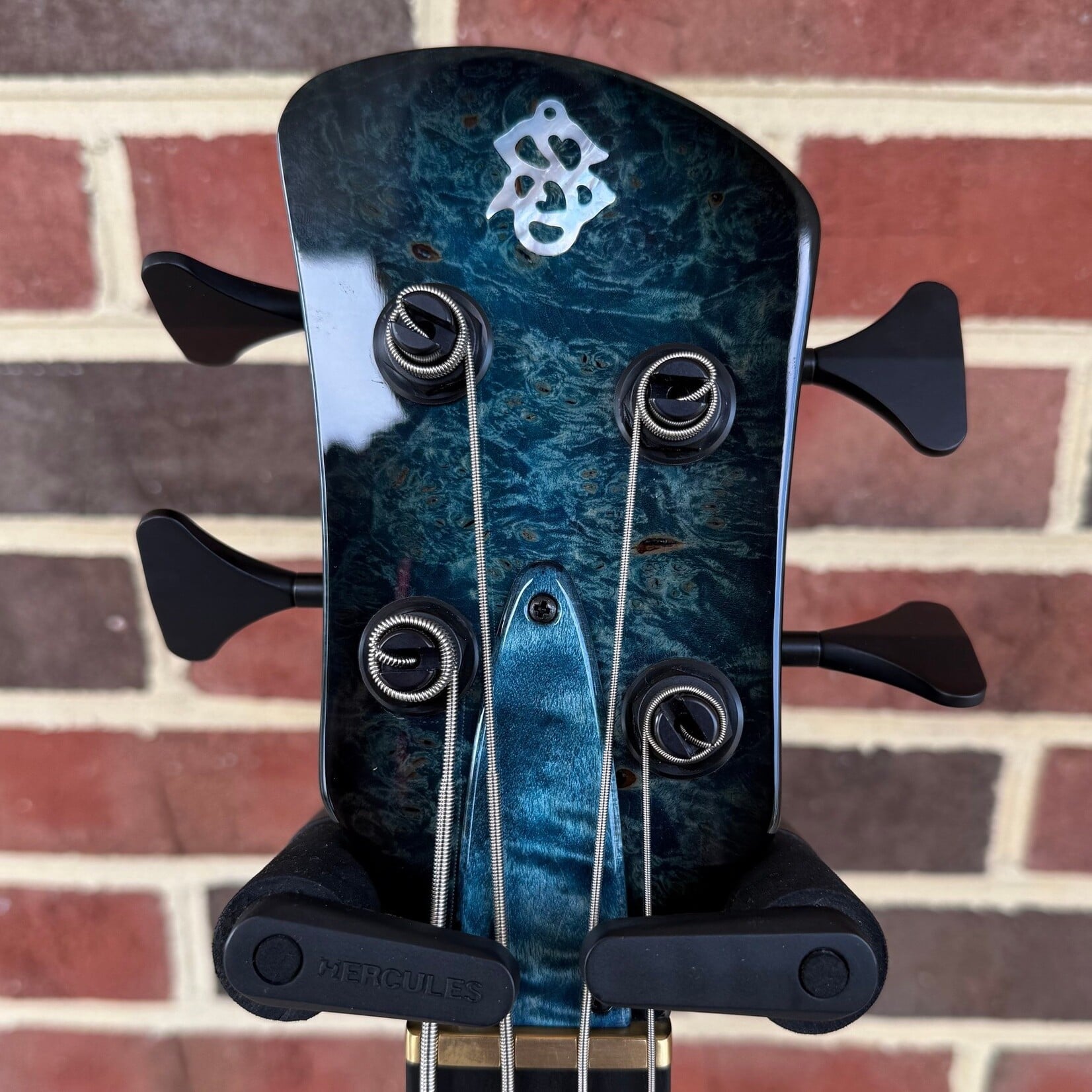 Spector Spector USA NS-2, Inferno Blue Burst, Maple Burl Top, Swamp Ash Body, 3pc Roasted Maple Neck, Ebony Fretboard, Mother of Pearl Crown Inlays, EMG PX/SJX Set, HAZ 9v, TSA Case