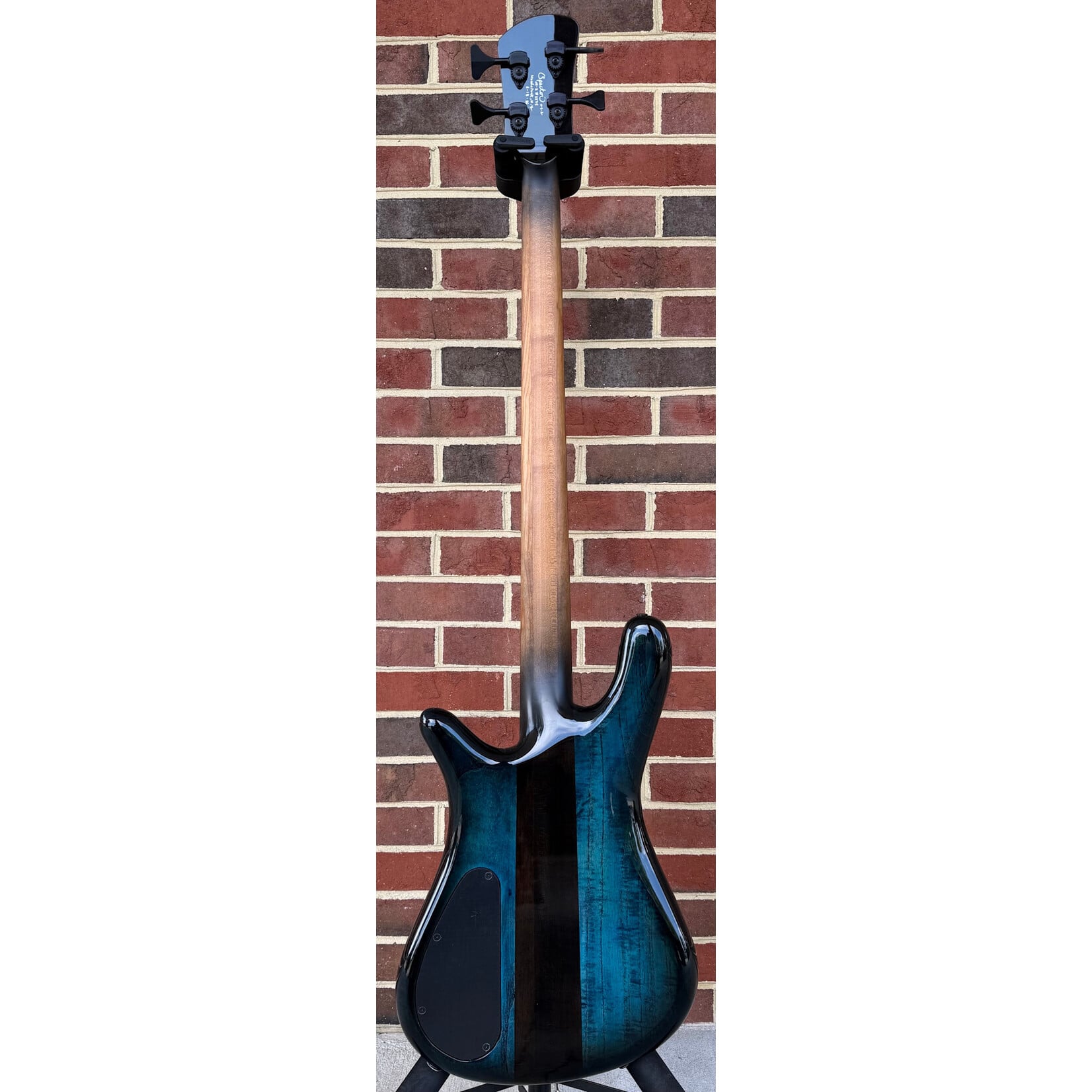 Spector Spector USA NS-2, Inferno Blue Burst, Maple Burl Top, Swamp Ash Body, 3pc Roasted Maple Neck, Ebony Fretboard, Mother of Pearl Crown Inlays, EMG PX/SJX Set, HAZ 9v, TSA Case