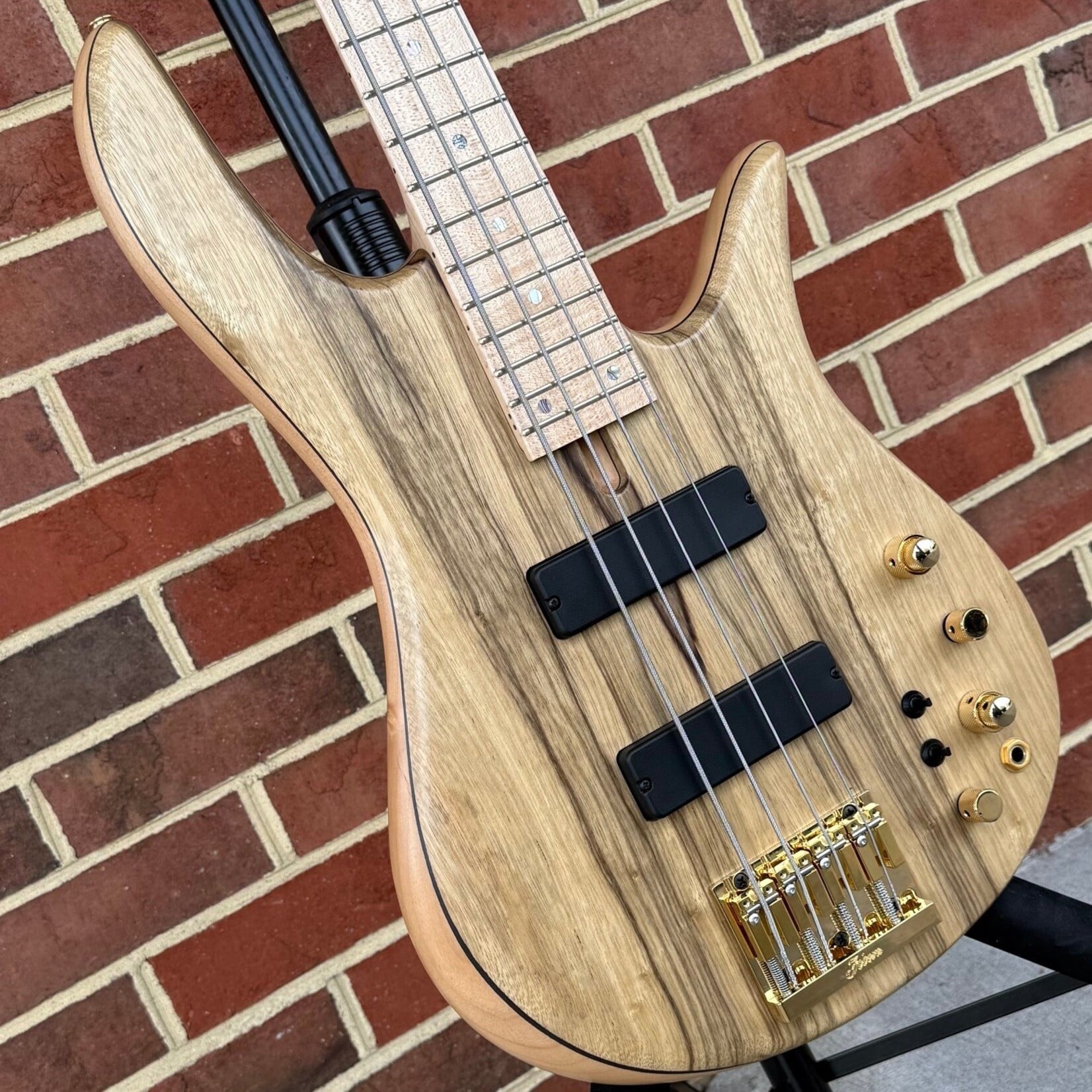 Fodera Fodera Monarch 4 Standard Special, Sweetwater Exclusive, Black Limba Top, Alder Body, Maple Neck & Fretboard, Duncan Dual Coil Pickups, Hardshell Case (USED)