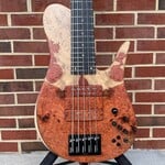 Fodera Fodera Imperial Elite 5, Ambonya Burl Top, Ash Body Wings, Alder Tone Block, Ebony Fretboard, Ambonya Burl Ramp, Fodera/Duncan Dual Coil Pickups with Ambonya Burl Covers, Fodera x Trickfish Preamp, Hardshell Case
