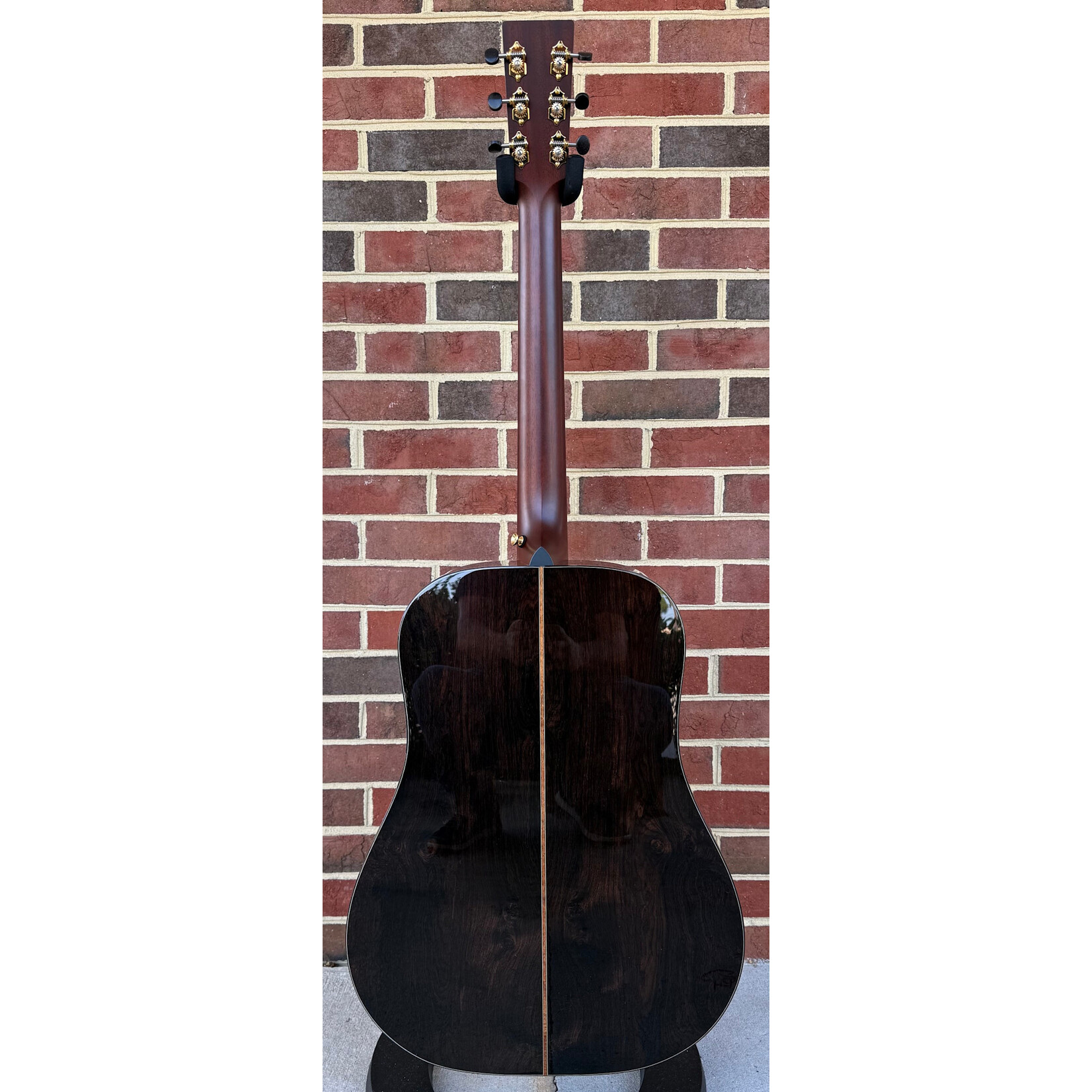 Santa Cruz Guitar Co. Santa Cruz Custom D, German Spruce Top - Vintage Tint, African Blackwood Back & Sides, Black Binding, Koa Back Strip and Tail Strip, 45 Style Abalone Inlays, Hardshell Case