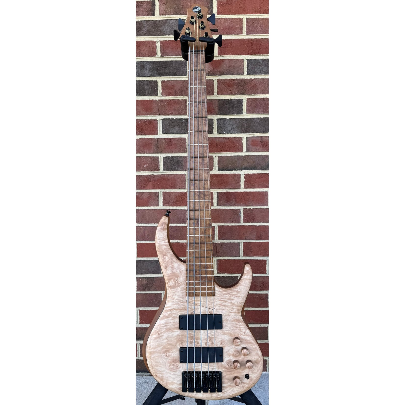 MTD MTD USA 535-24, Maple Burl 10-Top, Roasted Alder Body, Maple Neck, Roasted Birdseye Maple Fretboard & Headstock, MTD Deluxe Bag
