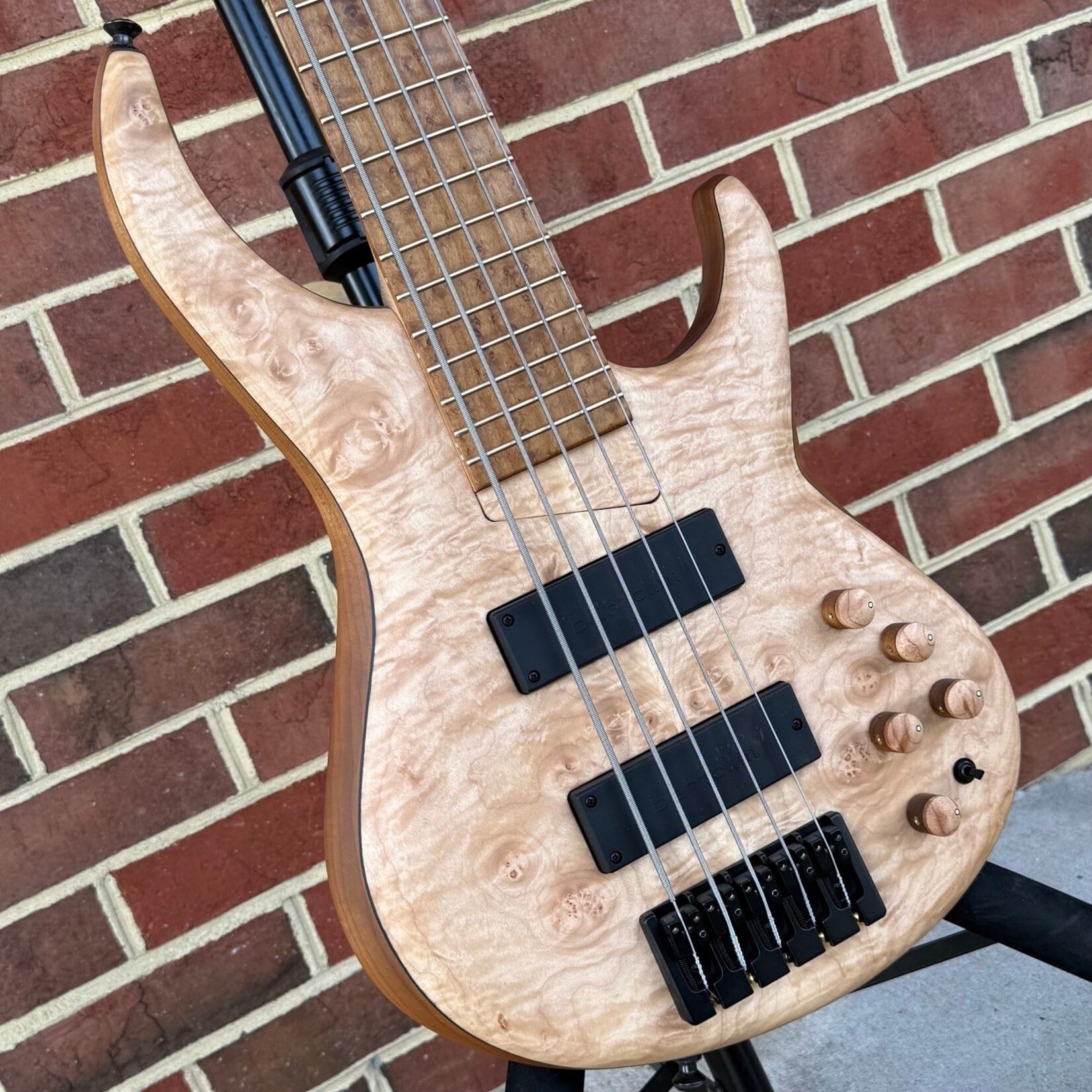 MTD MTD USA 535-24, Maple Burl 10-Top, Roasted Alder Body, Maple Neck, Roasted Birdseye Maple Fretboard & Headstock, MTD Deluxe Bag