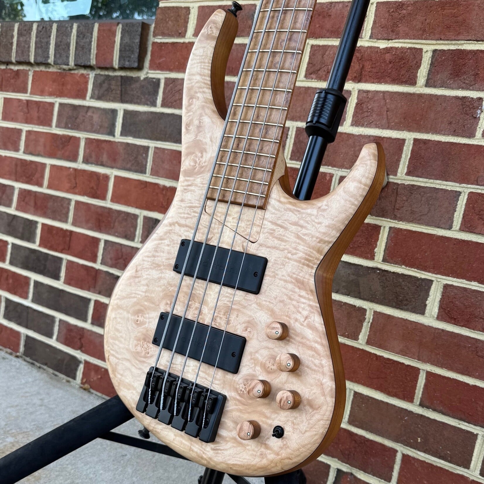 MTD MTD USA 535-24, Maple Burl 10-Top, Roasted Alder Body, Maple Neck, Roasted Birdseye Maple Fretboard & Headstock, MTD Deluxe Bag