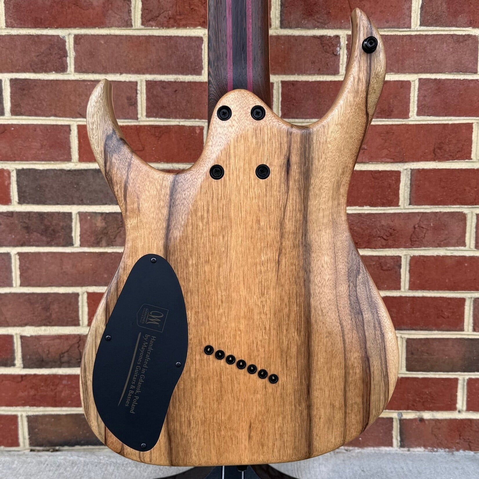 Mayones Mayones Duvell Elite VF 7, Buckeye Burl Top with Black Burst, Black Limba Body, 5pc Wenge/Purpleheart Neck, Roasted Birdseye Maple Fretboard, Velvetrone Ironside + Solium Pickups, Hipshot Bridge & Tuners, Mayones Hybrid Case