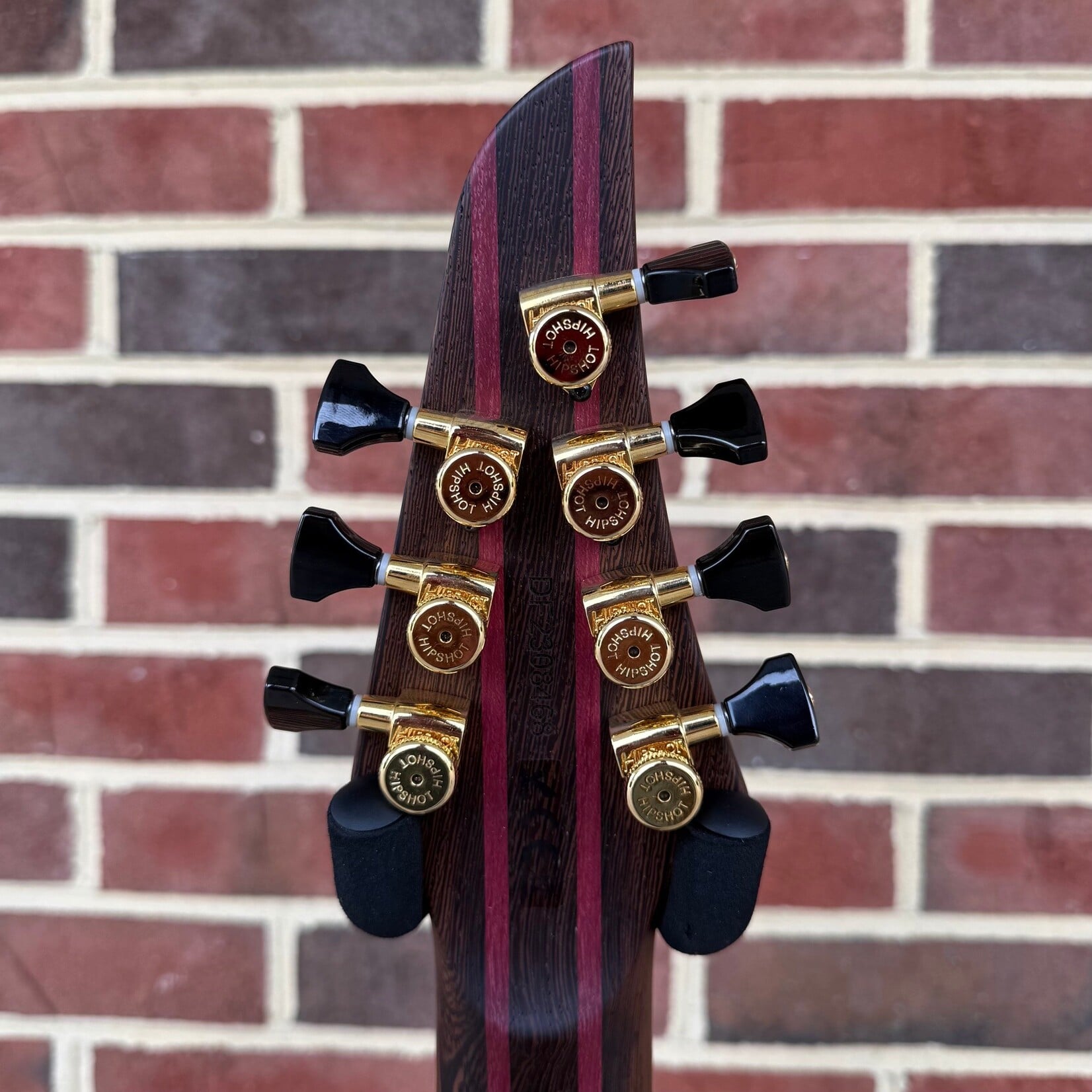 Mayones Mayones Duvell Elite VF 7, Buckeye Burl Top with Black Burst, Black Limba Body, 5pc Wenge/Purpleheart Neck, Roasted Birdseye Maple Fretboard, Velvetrone Ironside + Solium Pickups, Hipshot Bridge & Tuners, Mayones Hybrid Case