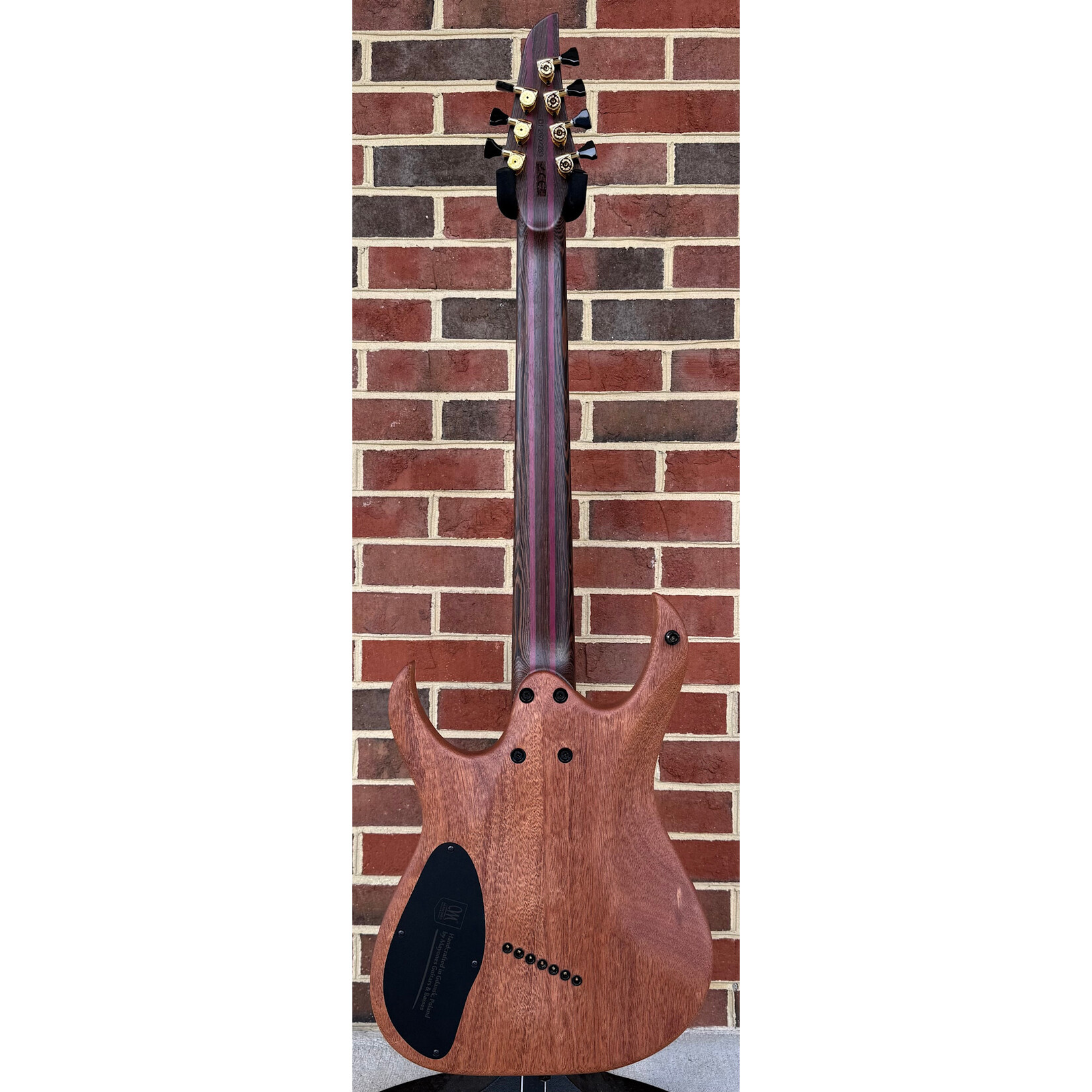 Mayones Mayones Duvell Elite VF 7, Lava Burst Gloss Top, 4A Eye Poplar Top, Mahogany Body, 5pc Wenge/Purpleheart Neck, Ebony Fretboard, Mayones Nola Bridge, Velvetrone Ironside + Solium Pickups, Mayones Hybrid Case
