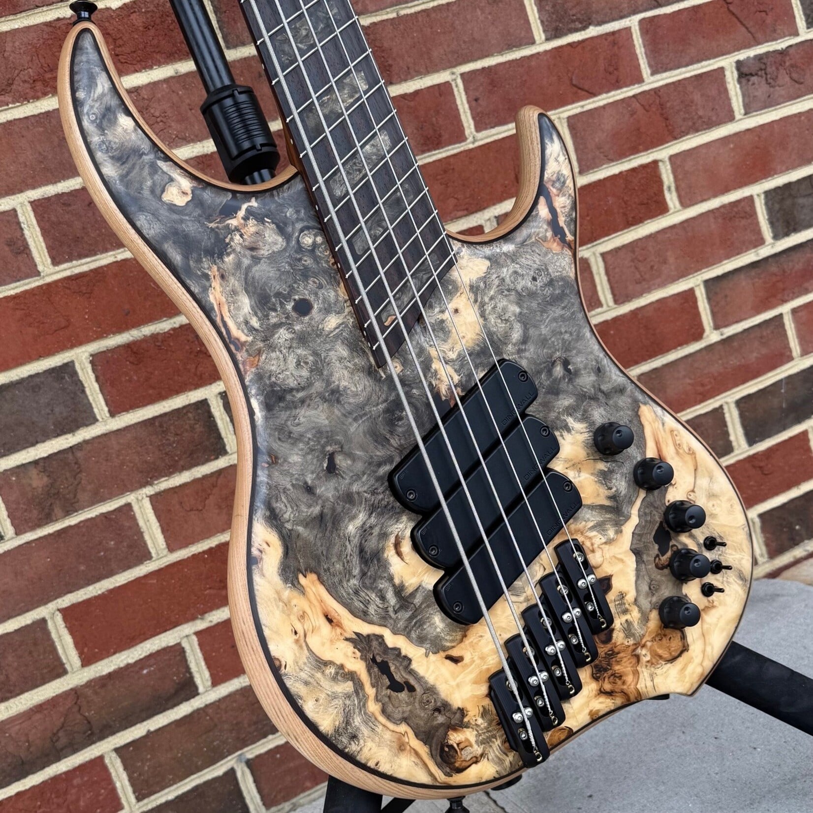 Dingwall Dingwall Z3 Custom 5-String, Buckeye Burl Top, Wenge Contrast Layer, Dual Density Swamp Ash Body, D-Roc Rotary, Roasted Ash Neck, Macassar Ebony Fretboard, Buckeye Burl Block Inlays, Luminlay Side Dots, Dingwall Deluxe Gig Bag