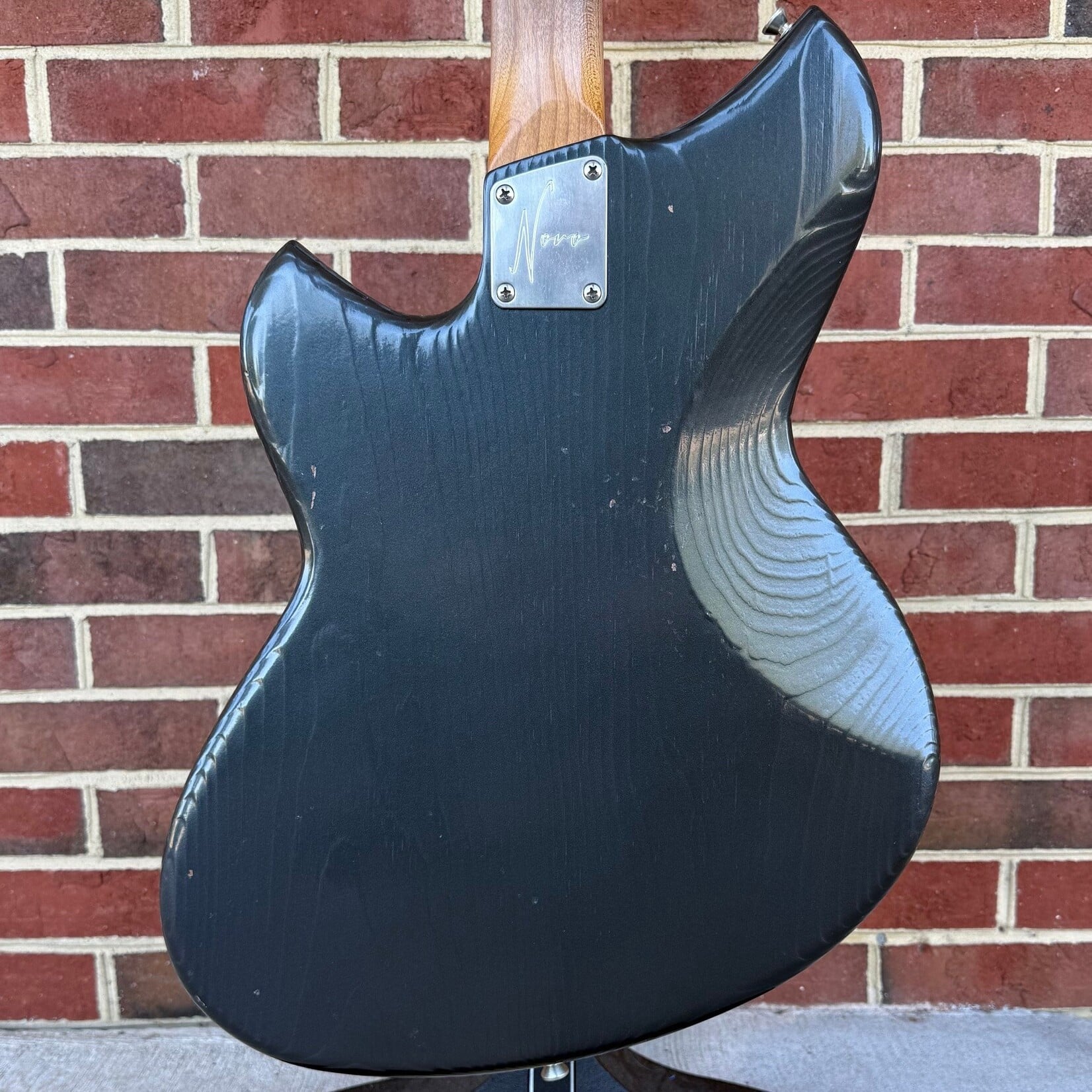 Novo Guitars Novo Guitars Serus J, Charcoal Frost, Tempered Pine Body, Light Distress, Tempered Maple Neck, East Indian Rosewood Fretboard, Matching Headstock, Tortoise Shell Pickguard, Novo Deluxe Gig Bag