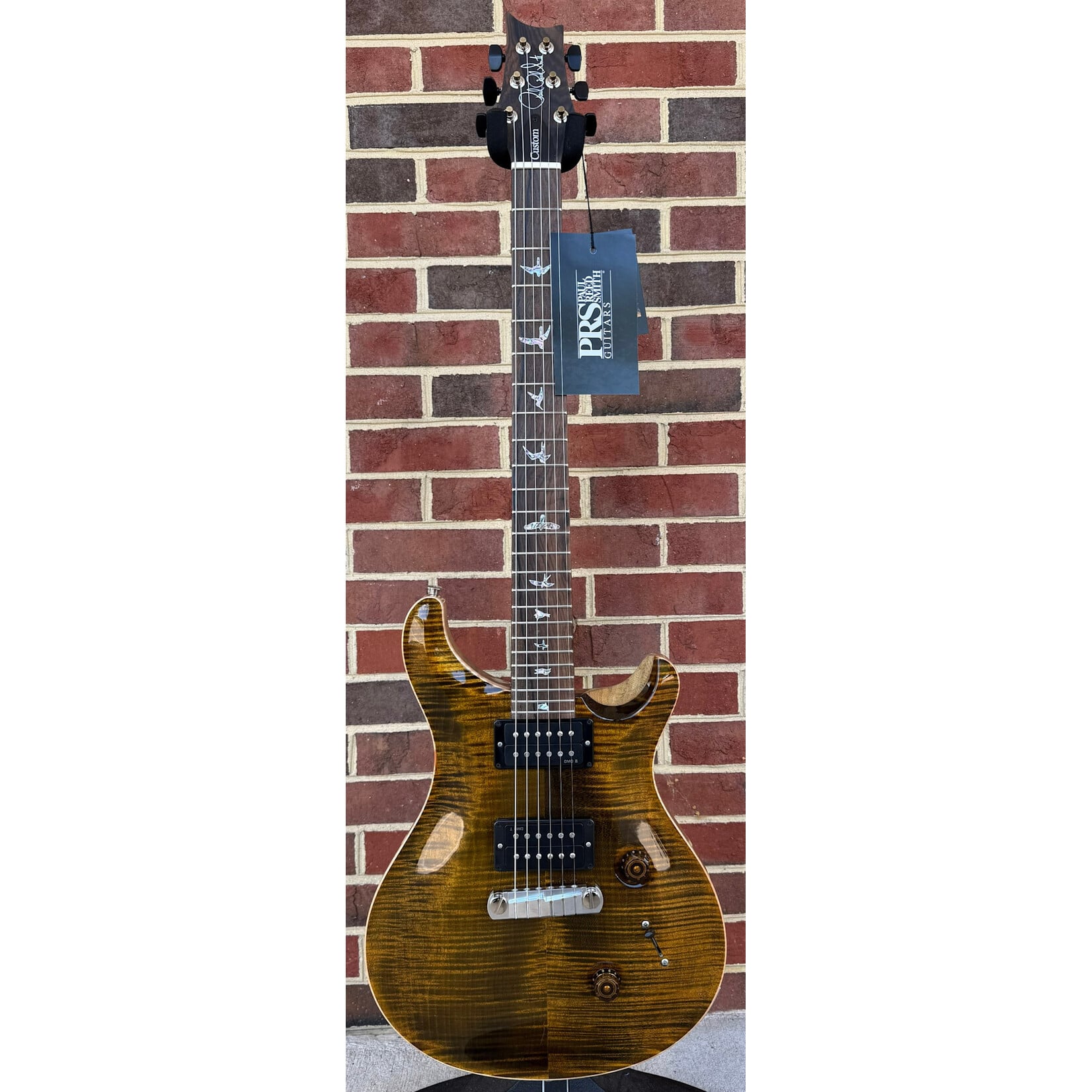 Paul Reed Smith Paul Reed Smith Limited Edition Wood Library Custom 24 Stoptail, Tiger Eye, Flame Maple 10-Top, Black Limba Body, Flame Maple Neck, Ziricote Fretboard, PRS DMO Pickups, Hardshell Case