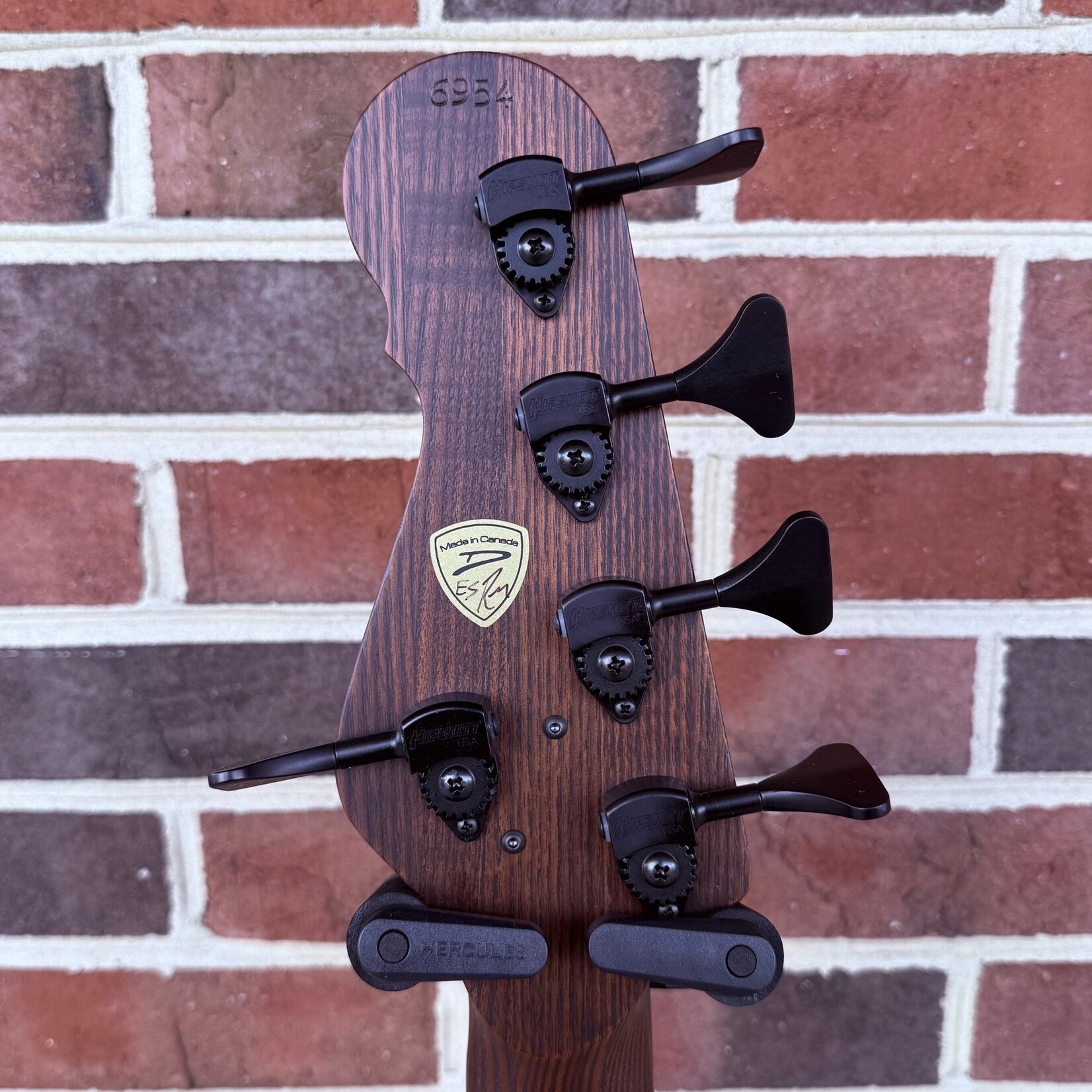 Dingwall Dingwall Super PJ Custom 5-String, White Ceruse w/ Black Grain Fill, Swamp Ash Body, Wenge Neck, Obsidian Maple Fretboard, White Pearloid Block Inlays, Blue Luminlay Side Dots, Dingwall Deluxe Gig Bag