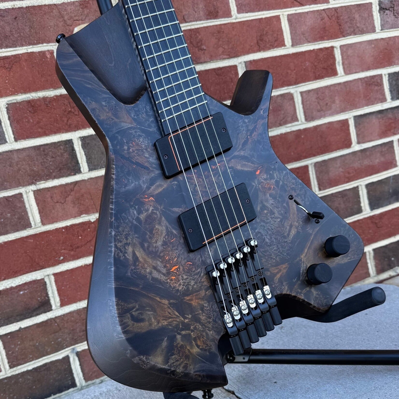 Padalka Guitars Padalka Guitars Axion 6-String, Embers Fade, Maple Burl Top, Roasted Poplar Body, 5pc Flame Maple/Wenge Neck, Ebony Fretboard, Pegcity Super Clutch Pickups with Ebony Covers, Hardshell Case