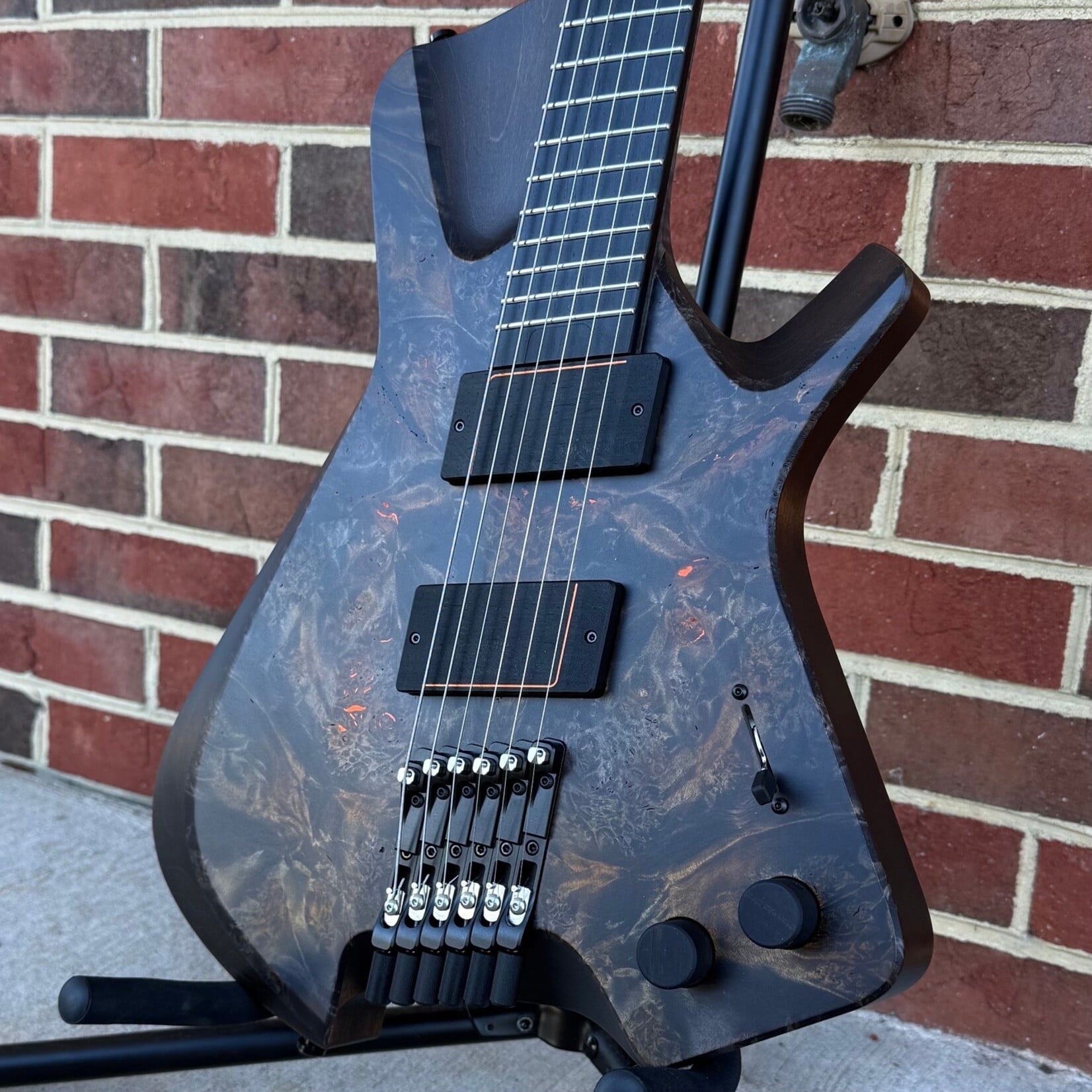 Padalka Guitars Padalka Guitars Axion 6-String, Embers Fade, Maple Burl Top, Roasted Poplar Body, 5pc Flame Maple/Wenge Neck, Ebony Fretboard, Pegcity Super Clutch Pickups with Ebony Covers, Hardshell Case