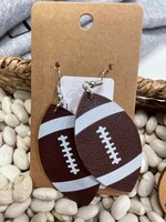 Football Genuine Leather Earrings