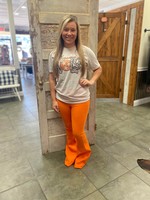 Orange Flare Jeans