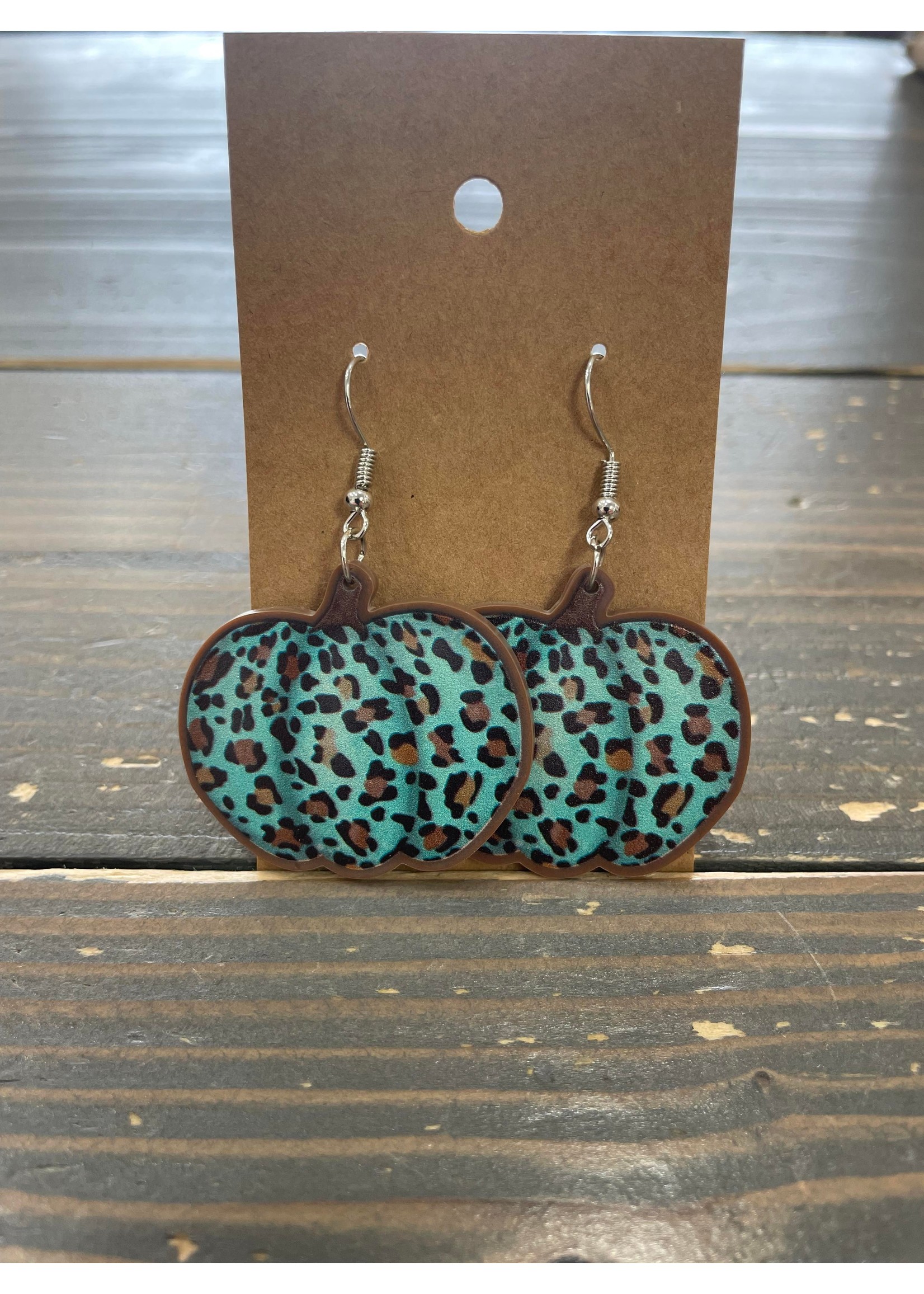 Leopard Pumpkin Dangle Earrings