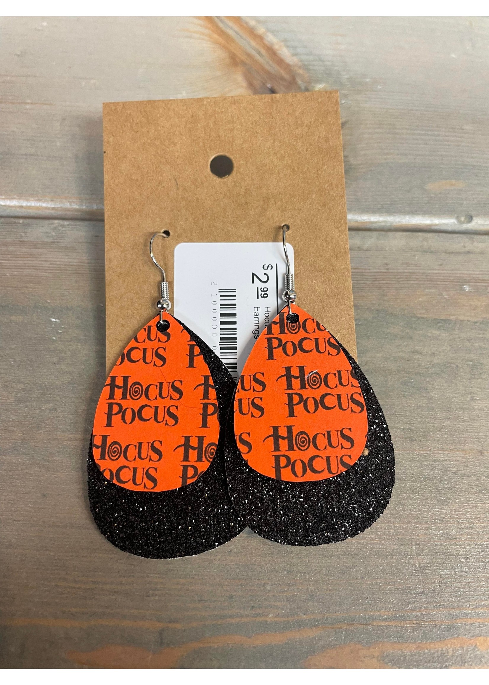 Hocus Pocus Dangle Earrings Black/Orange