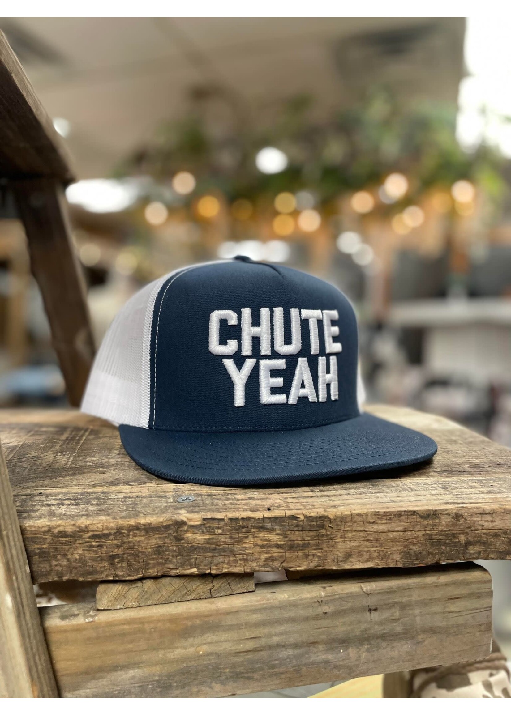 Dale Brisby Chute Yeah Navy & White Meshback