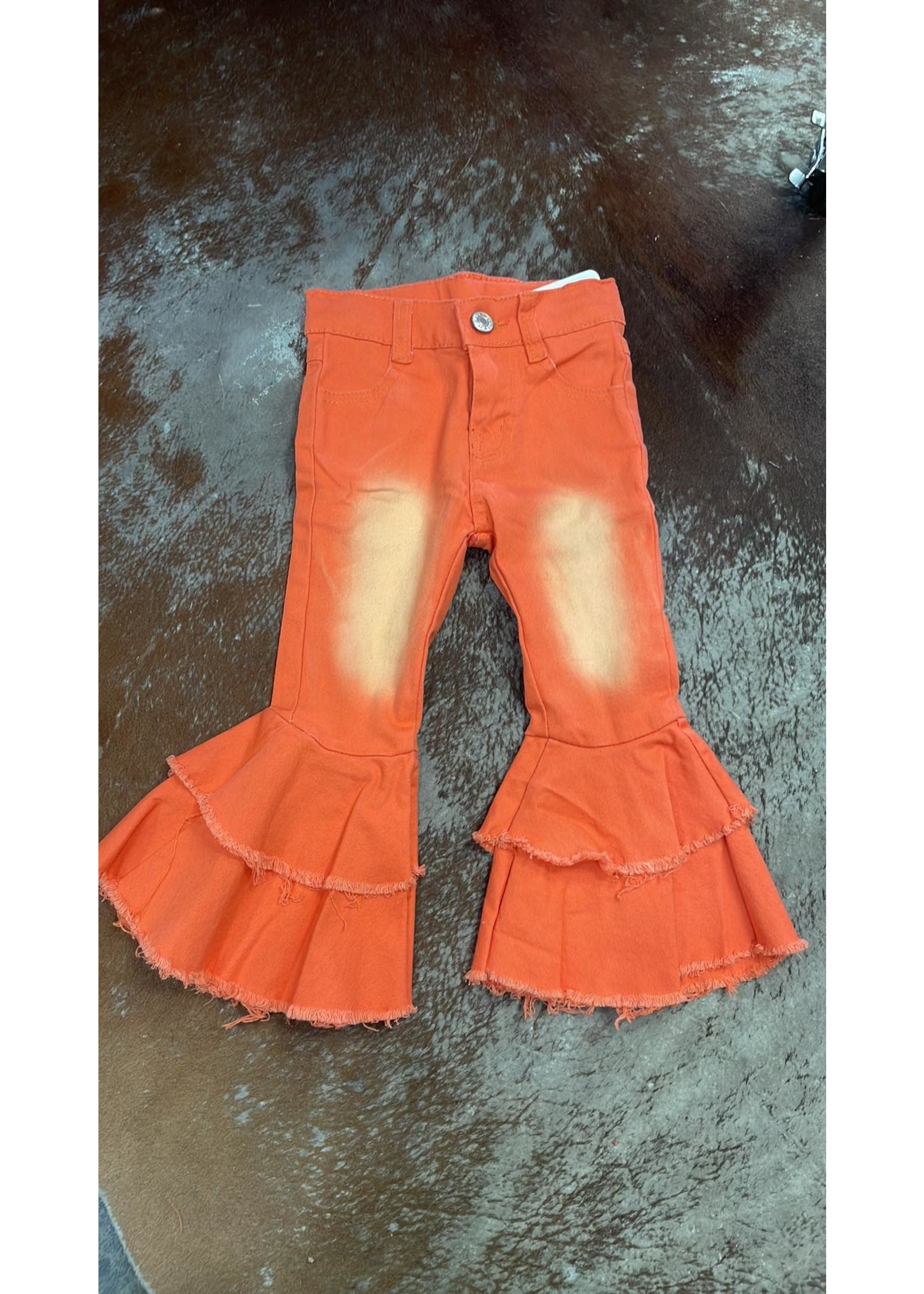 Orange Kids Denim Bell Bottoms