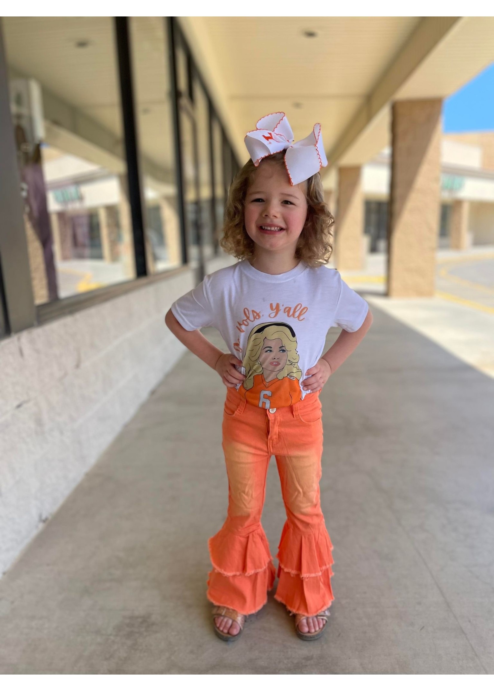 Orange Kids Denim Bell Bottoms