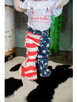 Kids American Flag Flare Jeans