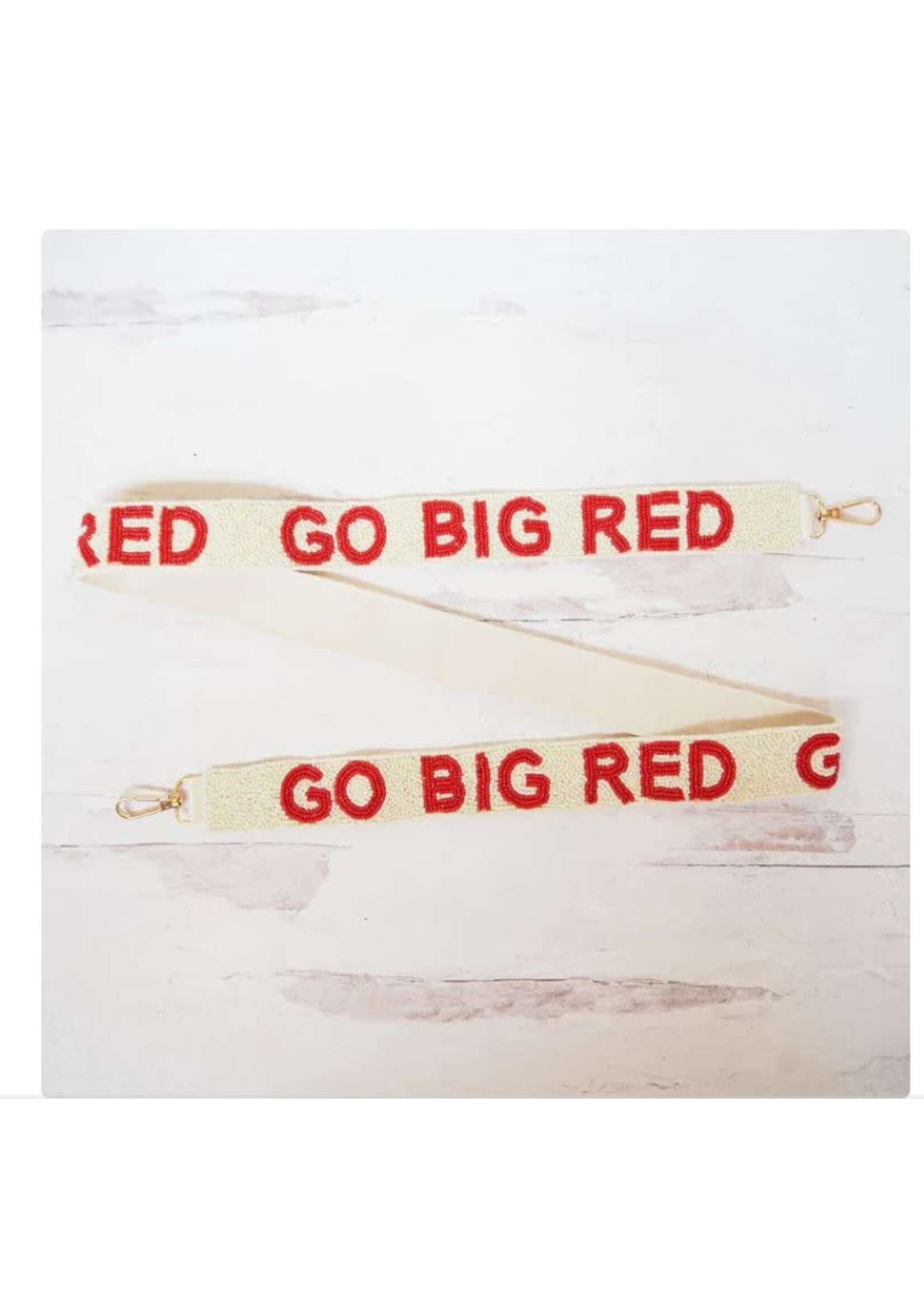 Go Big Red Beaded Purse Strap
