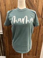 Mama Puffed Ink Tee - Emerald