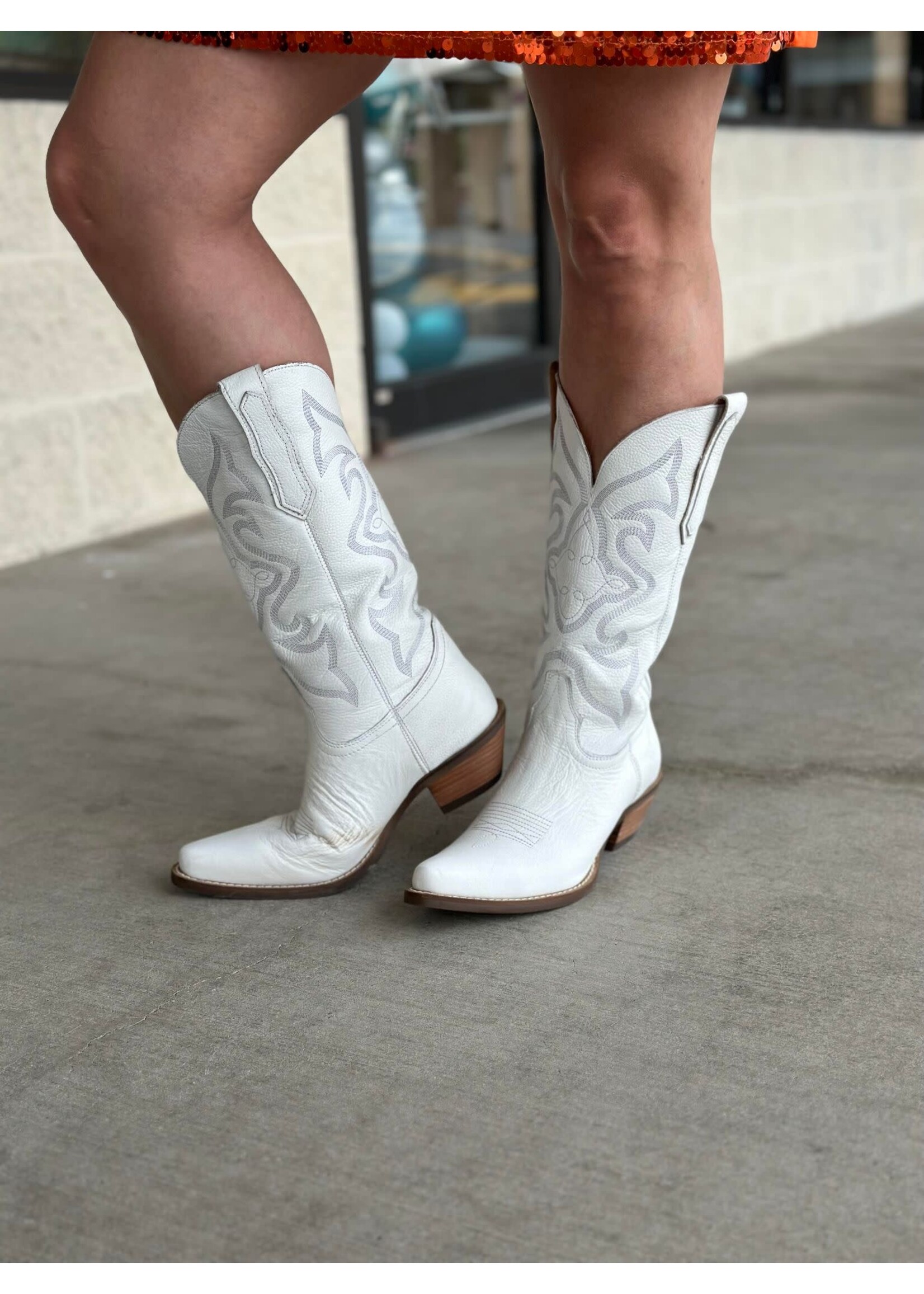 Dan Post/ Dingo Dingo Out West White Tall Boots