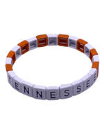 College Stacks Tennessee Enamel Tile Bracelet