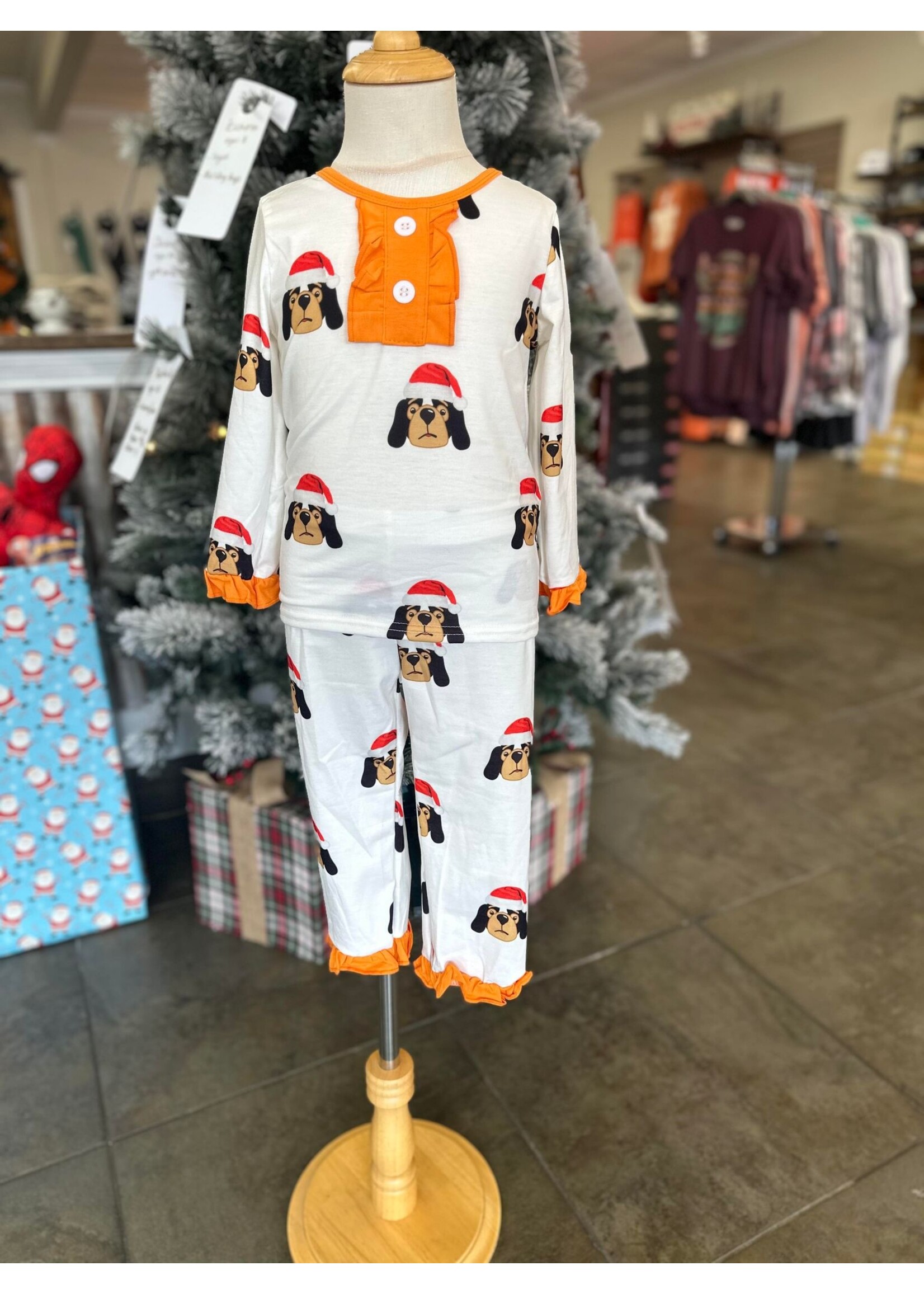 Orange Poppy TN Girls Christmas PJ Set