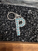 Turquoise Initial KeyChain