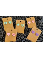 Candy Heart Stud Earrins (24')