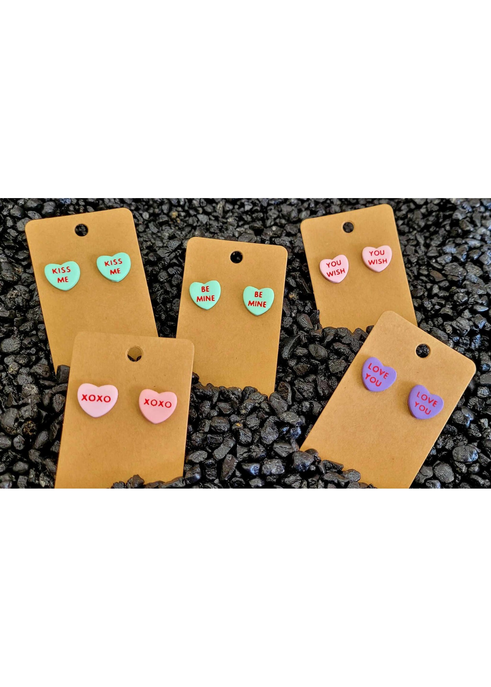 Candy Heart Stud Earrins (24')