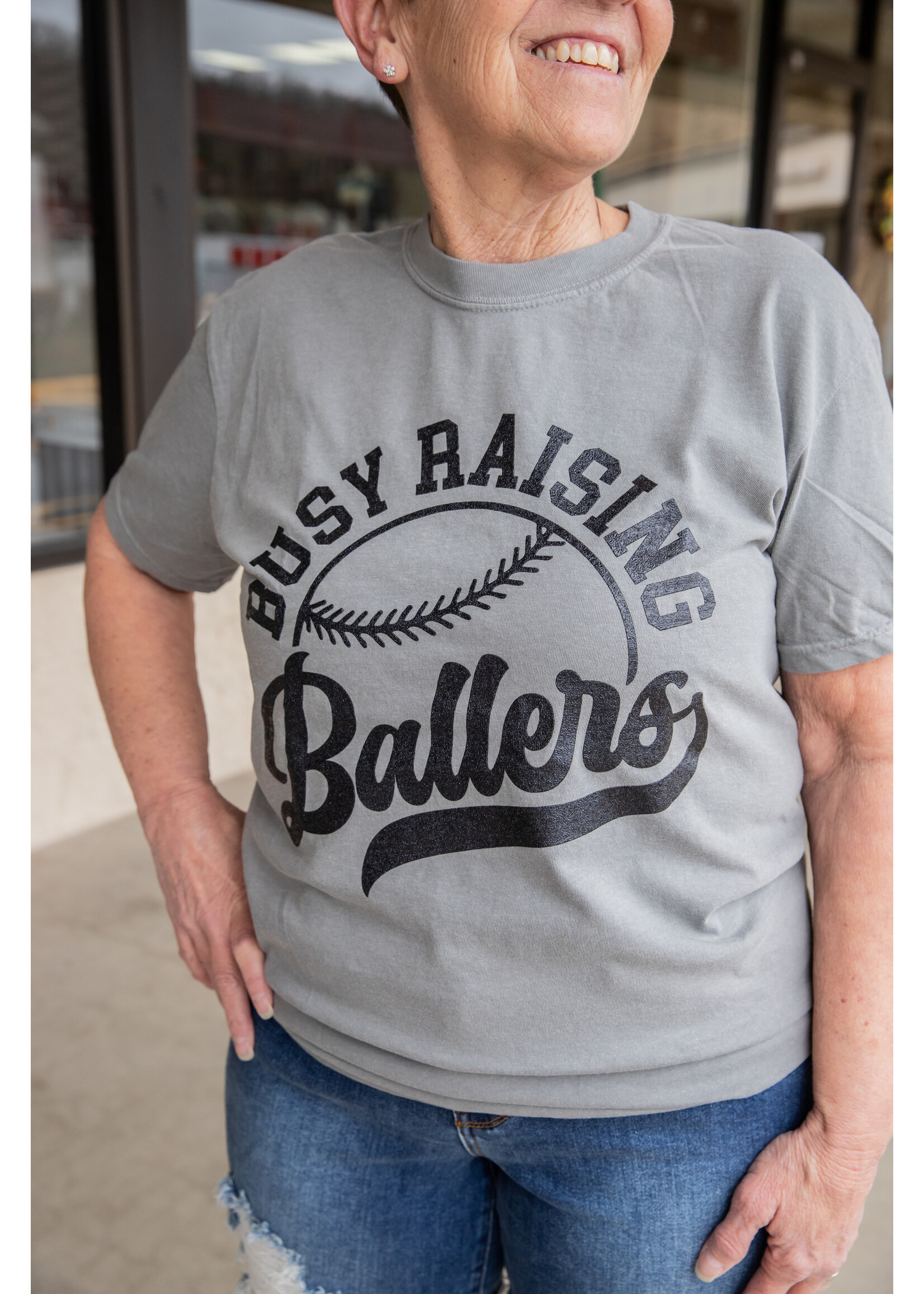 Comfort Colors Busy Raising Ballers Tee