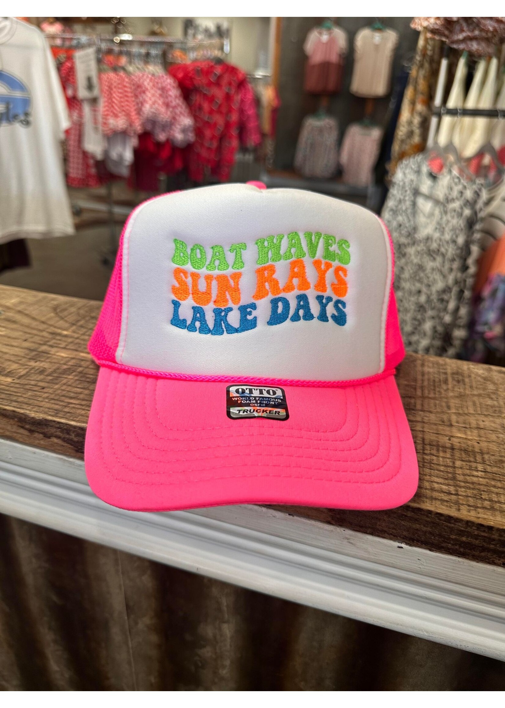 Boat Sun Lake Trucker Hat