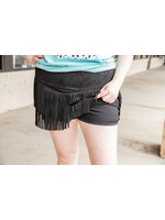 sterling kreek Fort Worth Fringe Skirt Black
