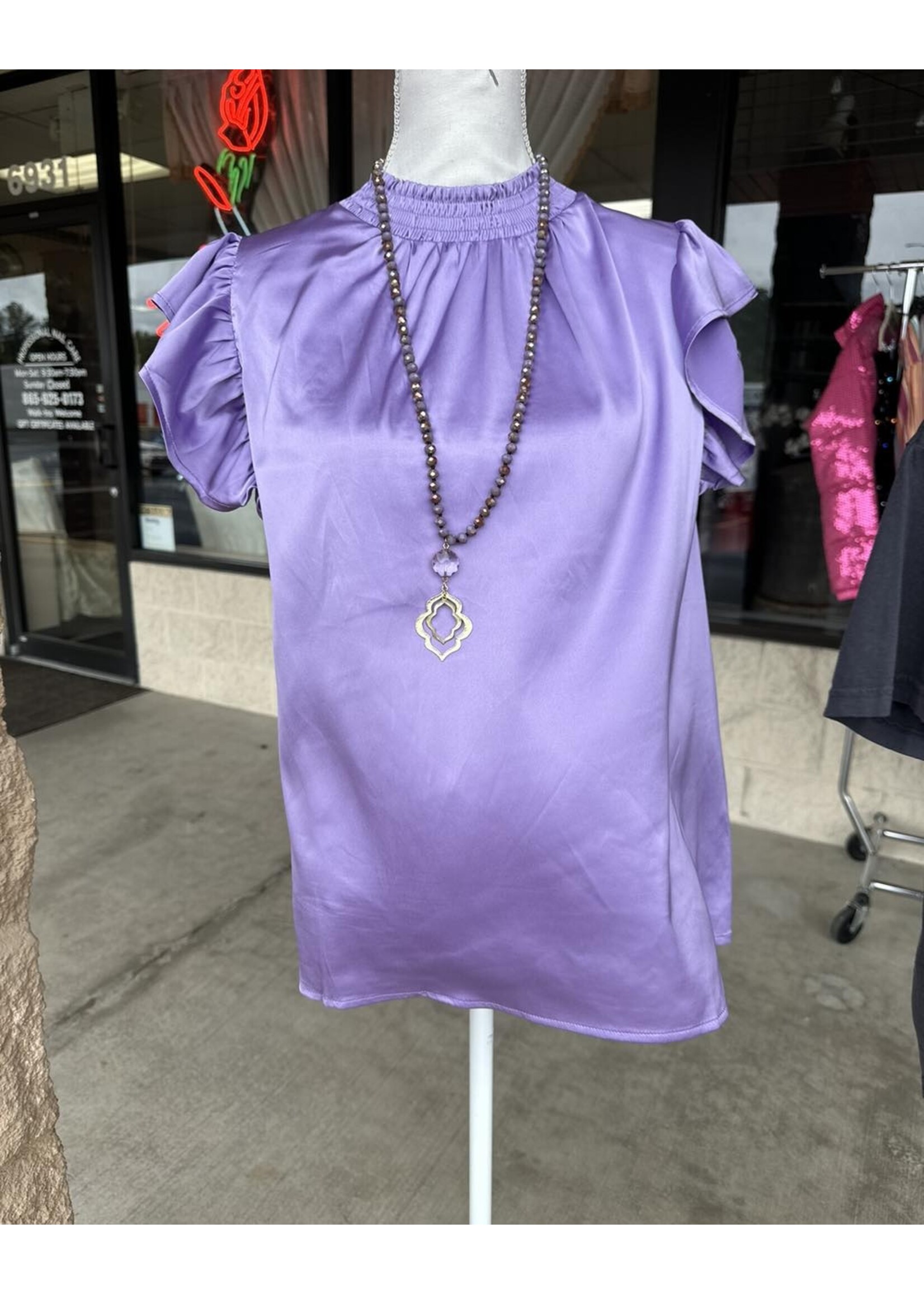 sterling kreek Purple Babydoll Top