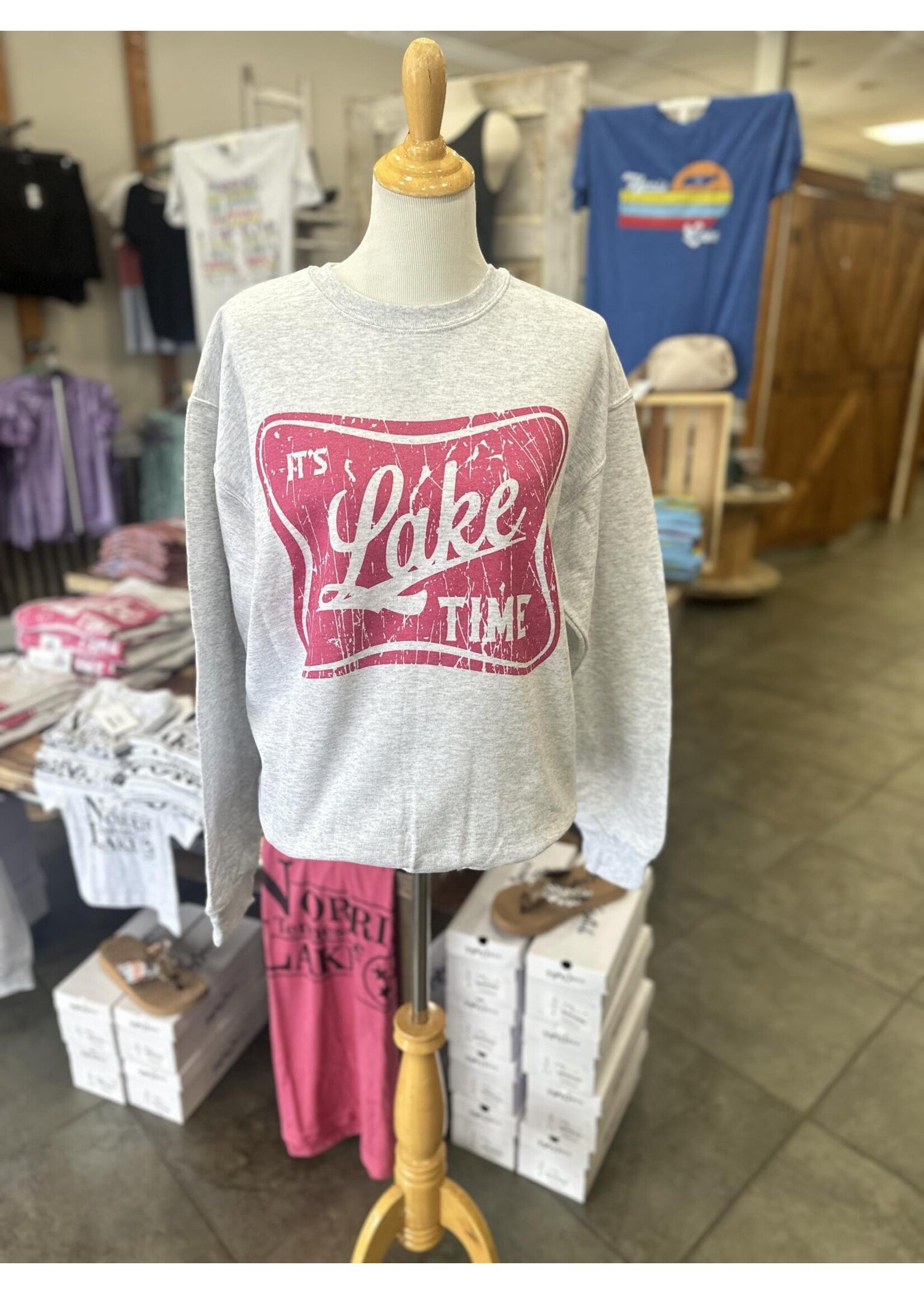 Pink Lake Time Sweatshirt