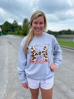 Ash Grey Leopard H  Sweatshirt