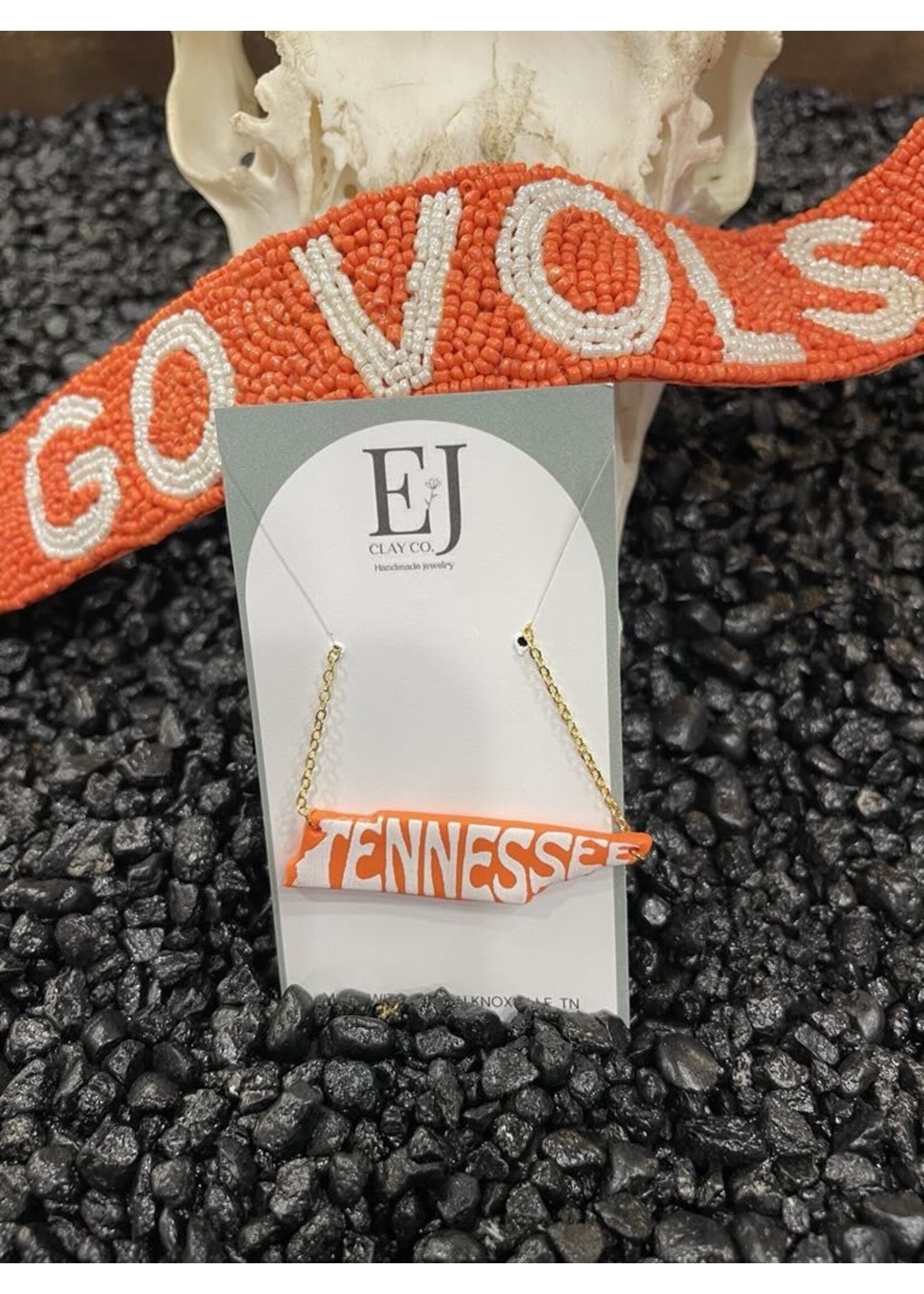 EJ Clay Co TN Orange State Necklace