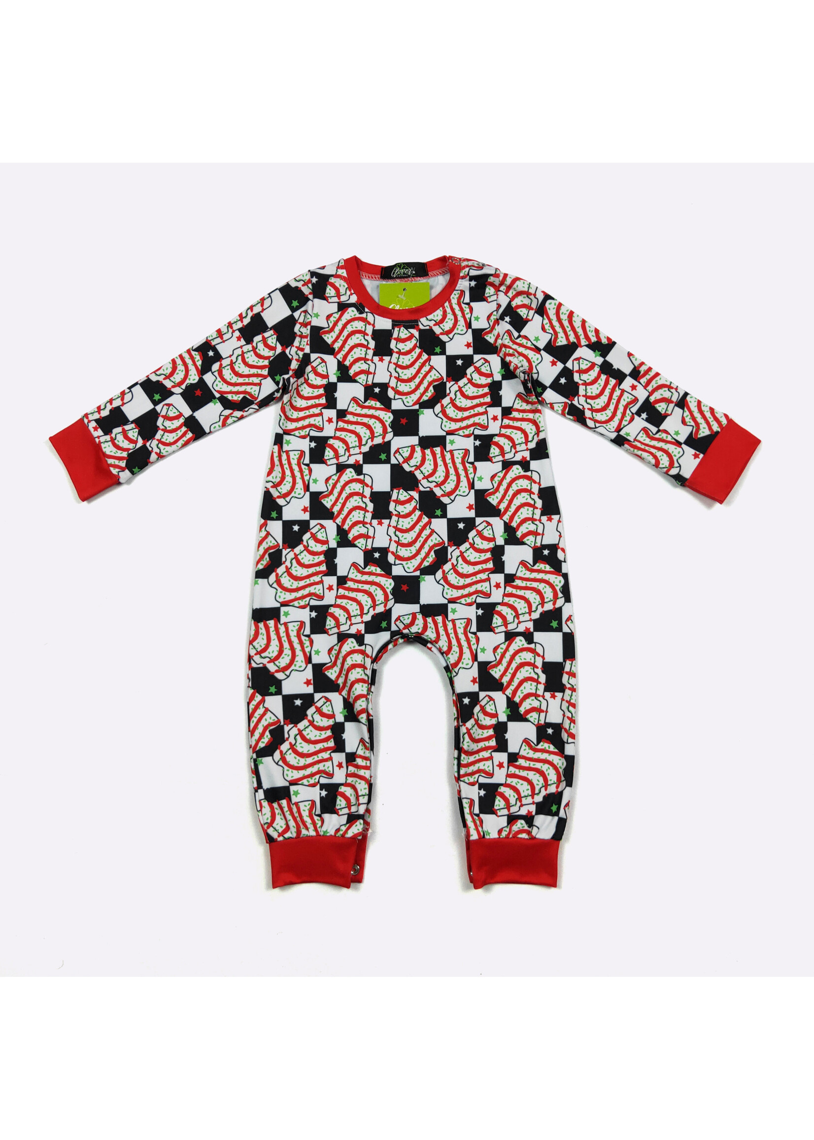 Clover Cottage Checkered Cake Tree Romper