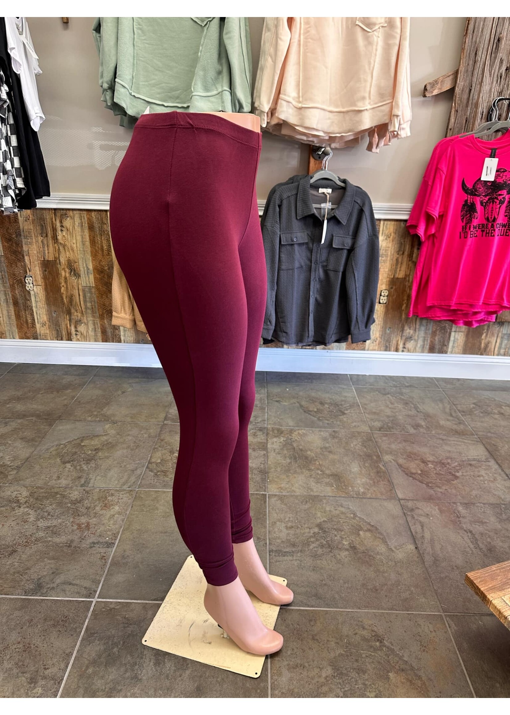 Zenana Cotton Full Length Leggings