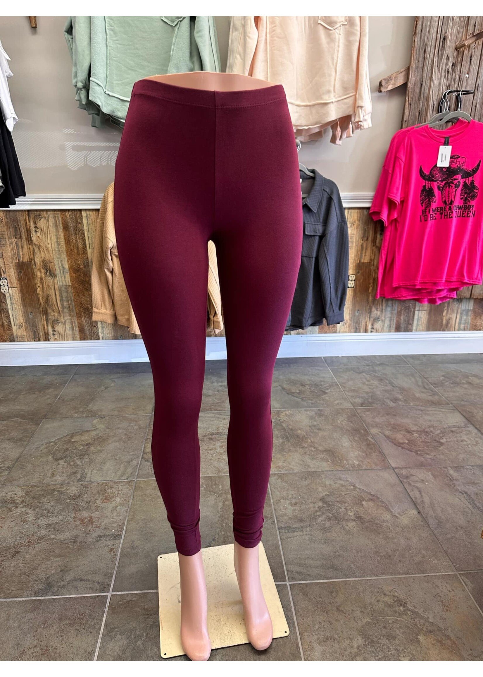 Zenana Cotton Full Length Leggings