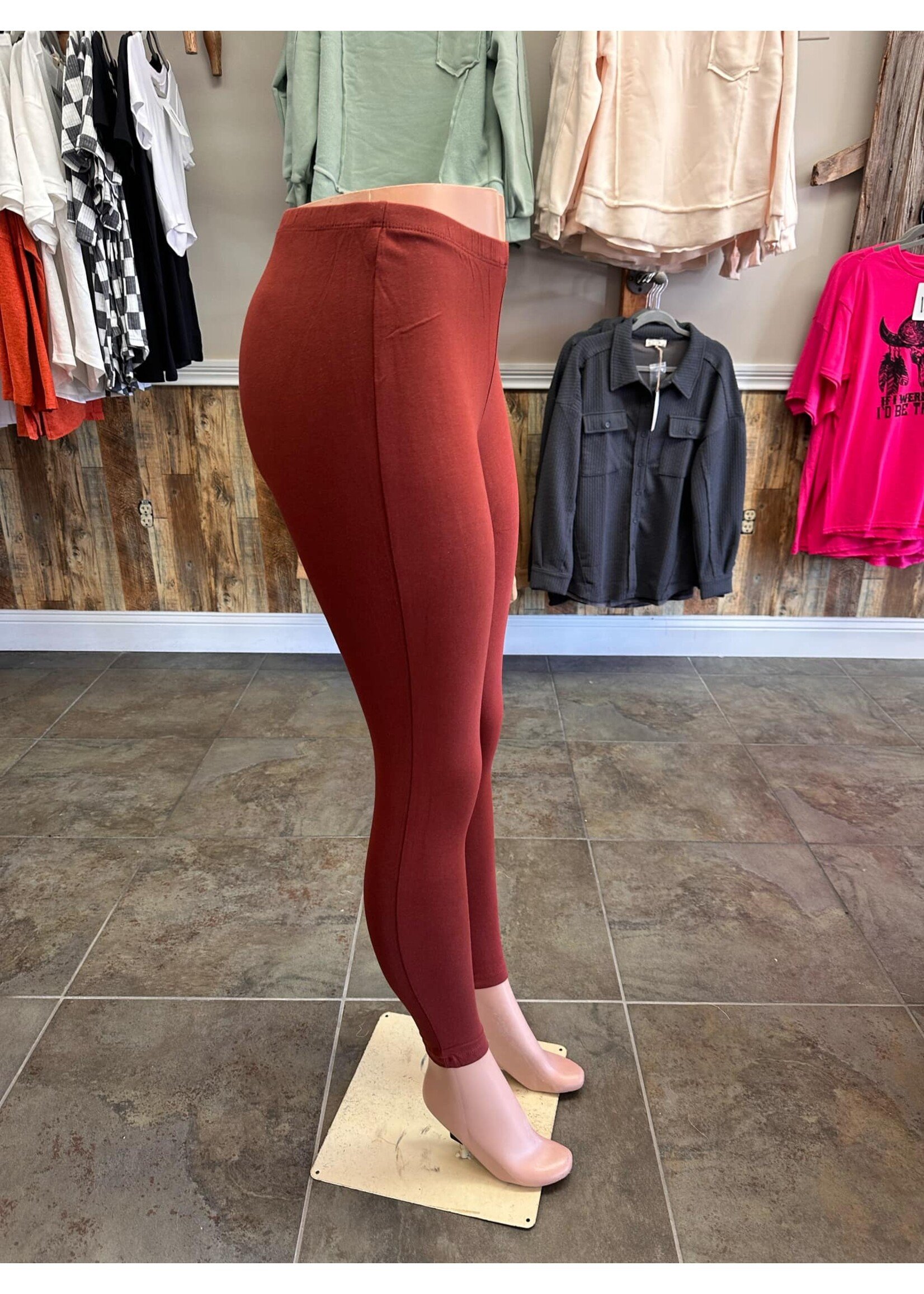 Zenana Cotton Full Length Leggings