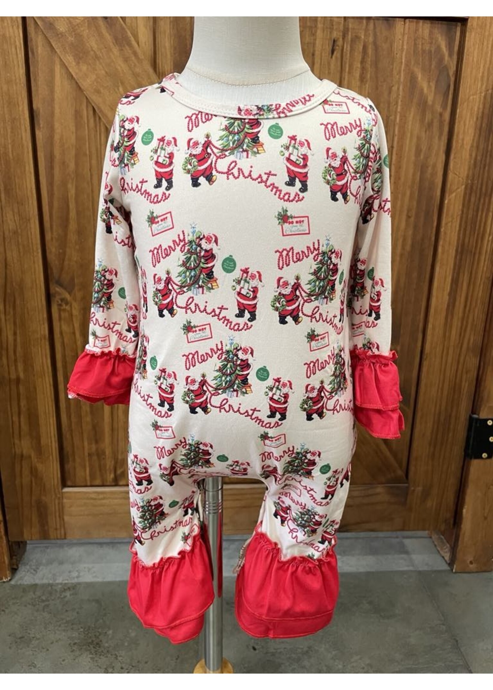 Clover Cottage Vintage Christmas Baby Romper