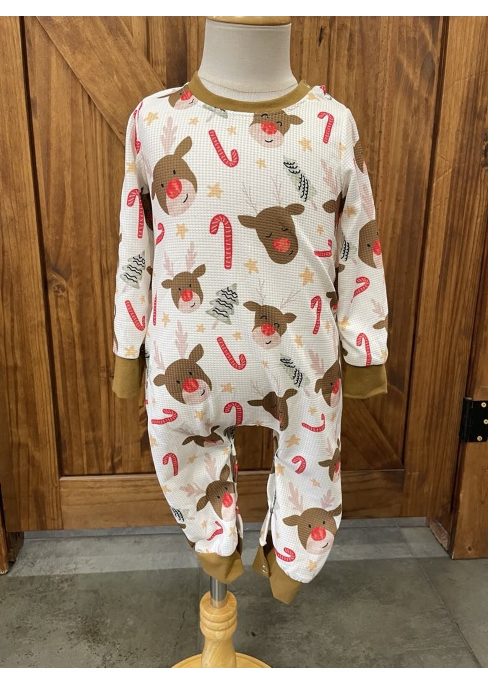 Clover Cottage Reindeer Boy Romper