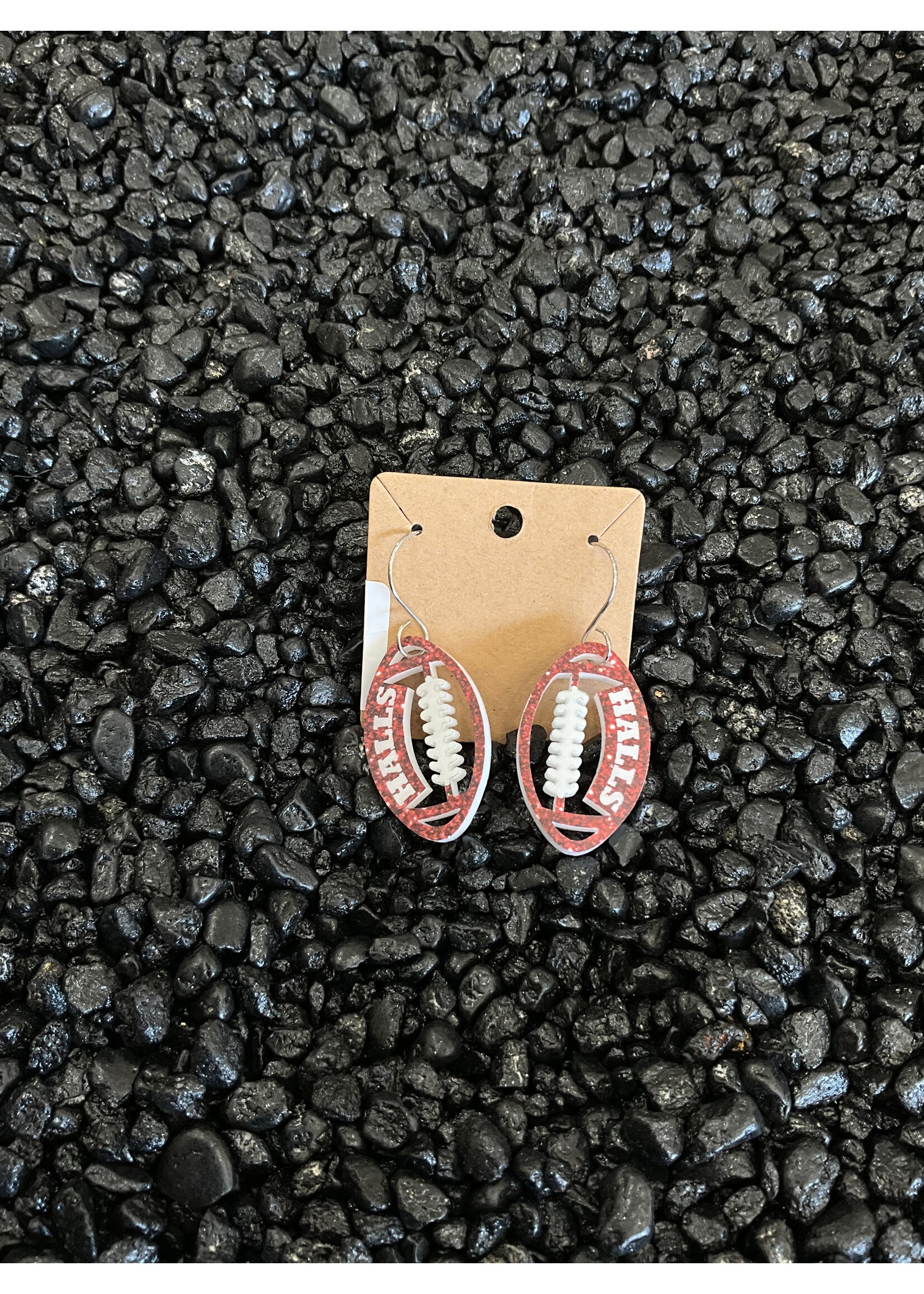 Halls Red Football Dangles