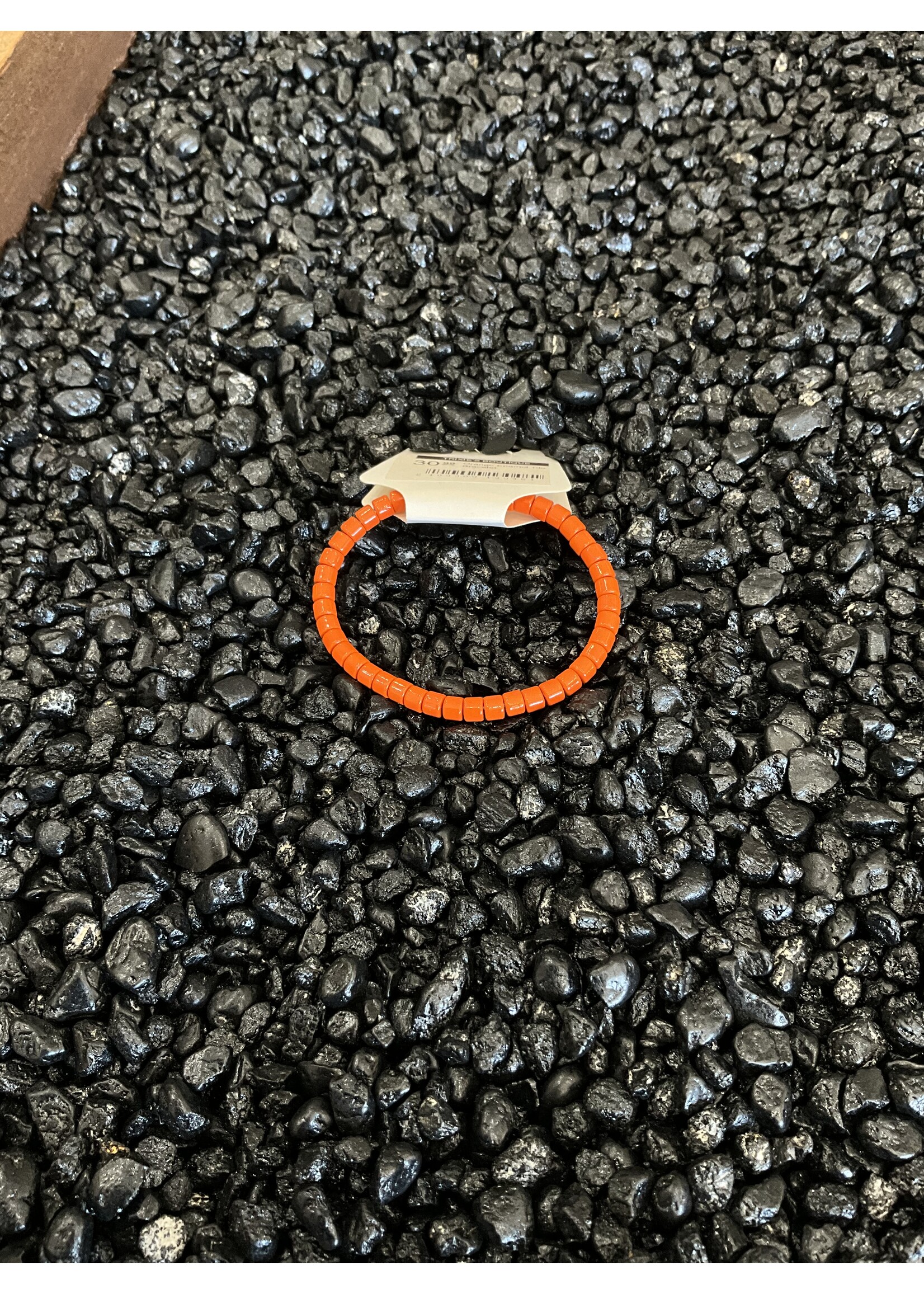 College Stacks Orange Enamel Tile Bracelet